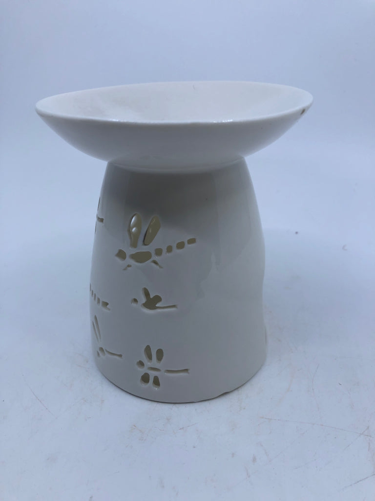 WHITE DRAGONFLY WAX WARMER.