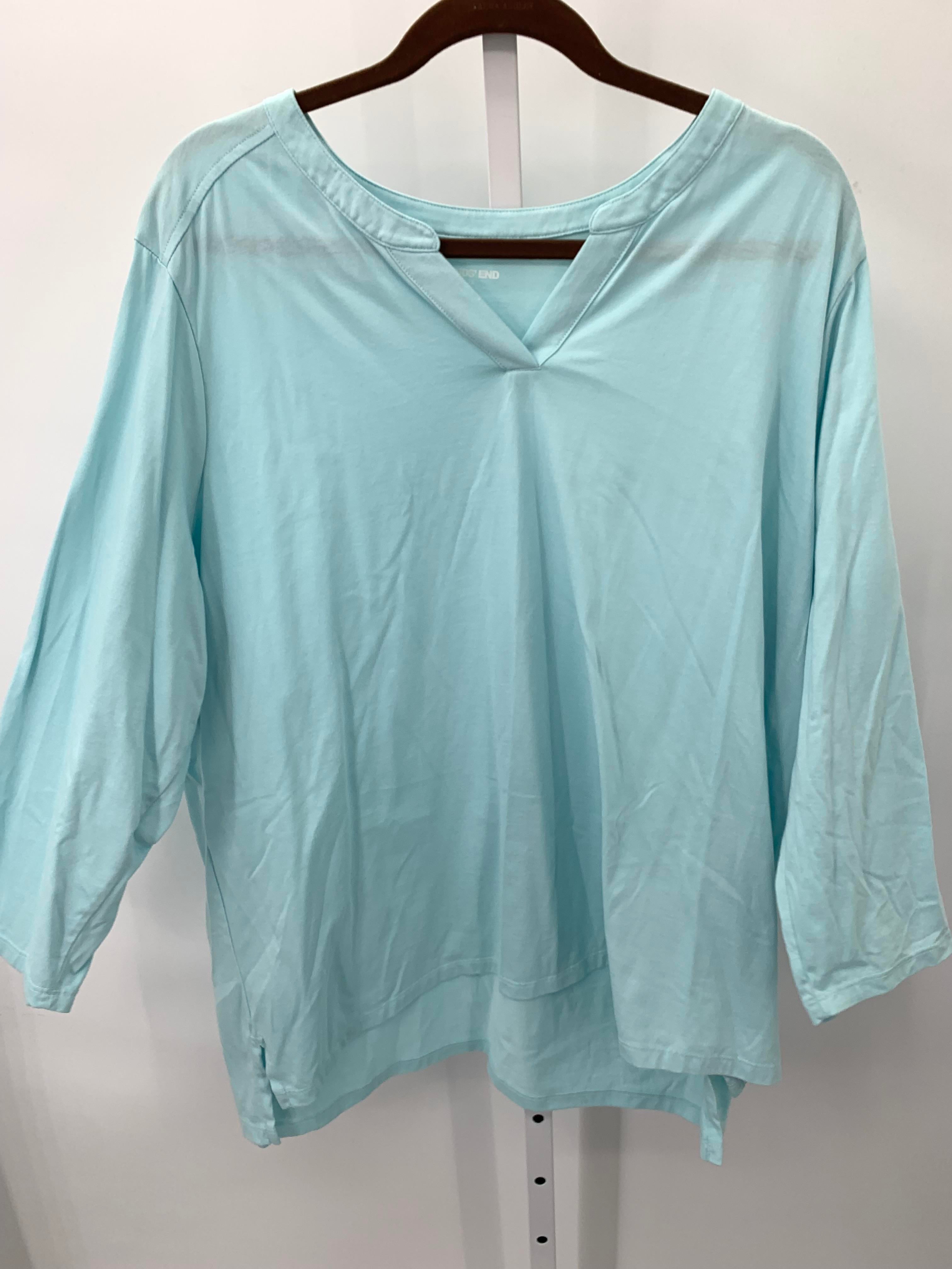 Lands End Size 2X Womens Long Sleeve Shirt