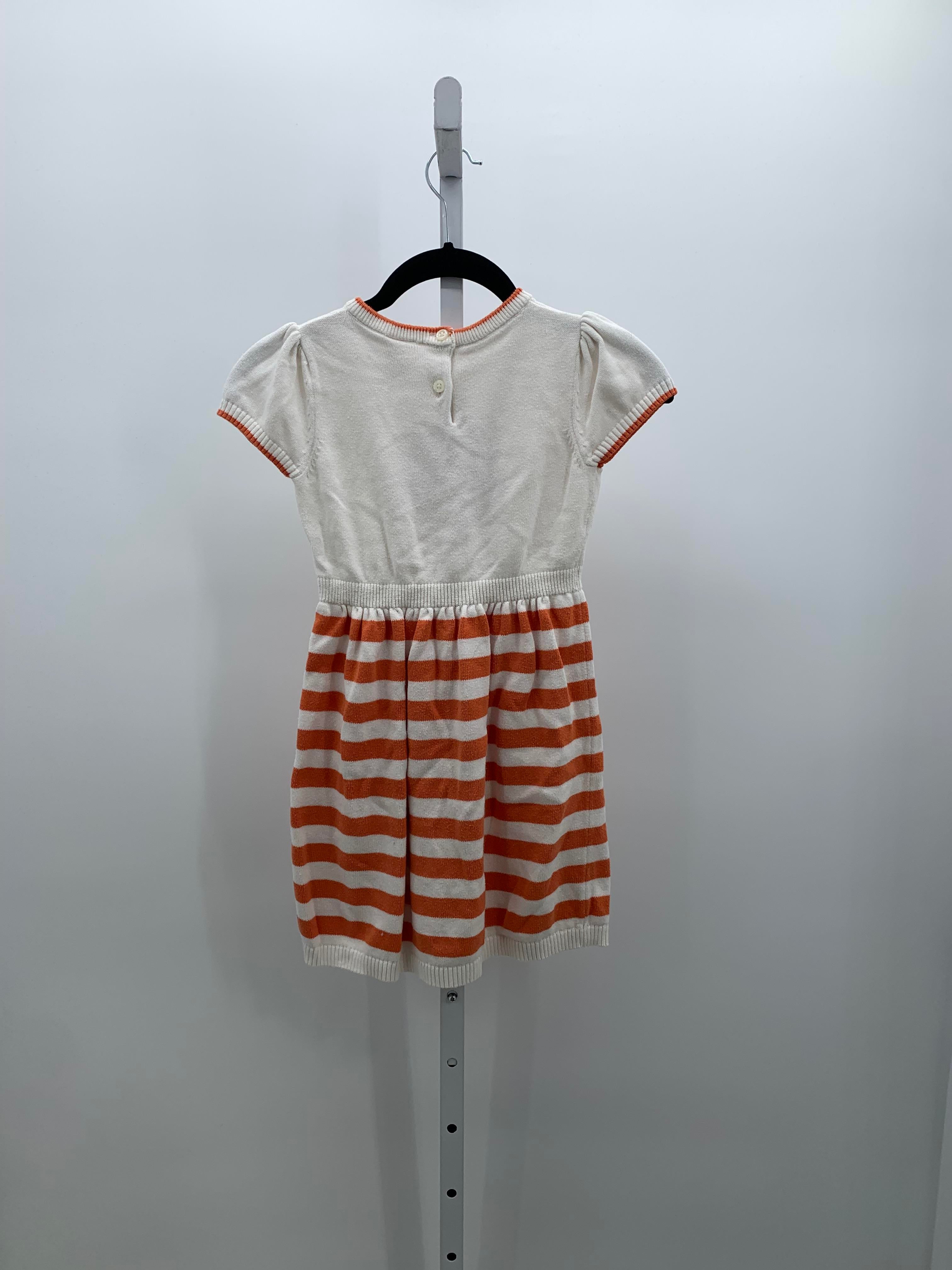 SHORT SLV DRESS PUMPKIN STRIPES