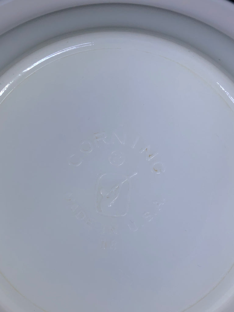 VTG SERVING BOWL W PINK RIM.