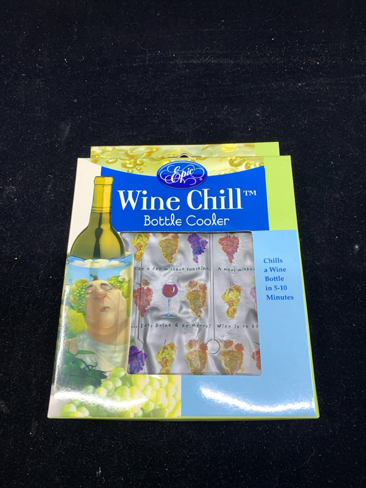 NIB WINE CHILL BOTTLE COOLER.