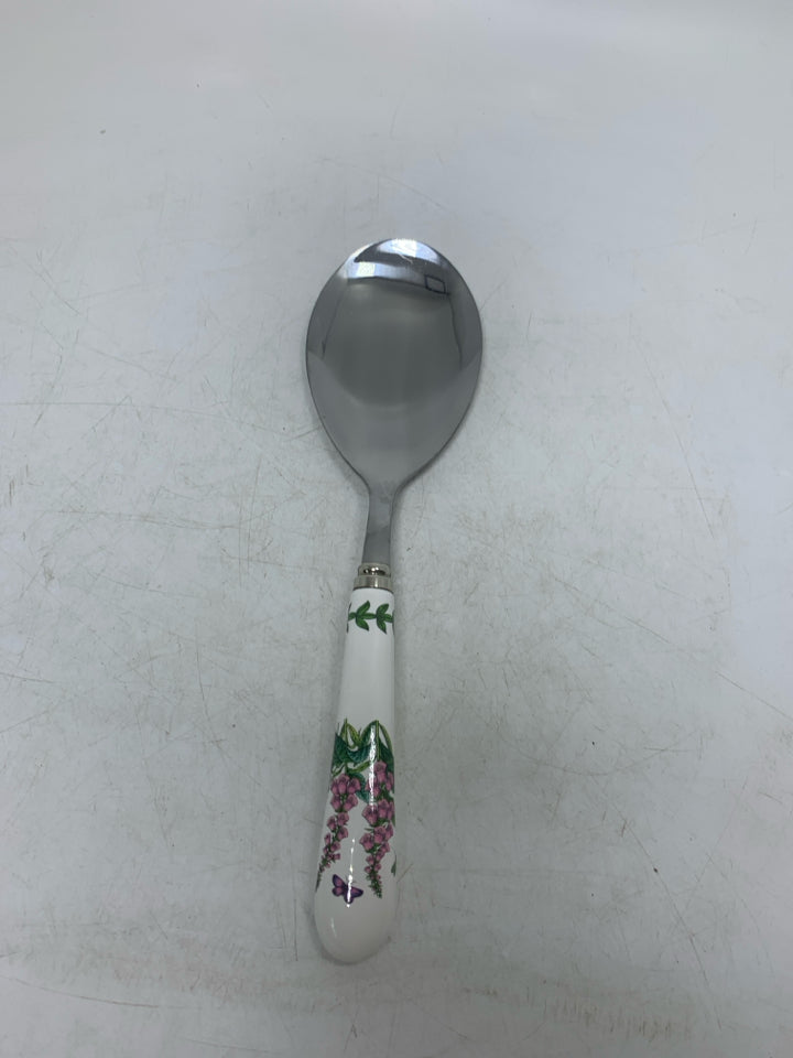 BOTANIC GARDEN PINK FLOWERS SERVING SPOON.