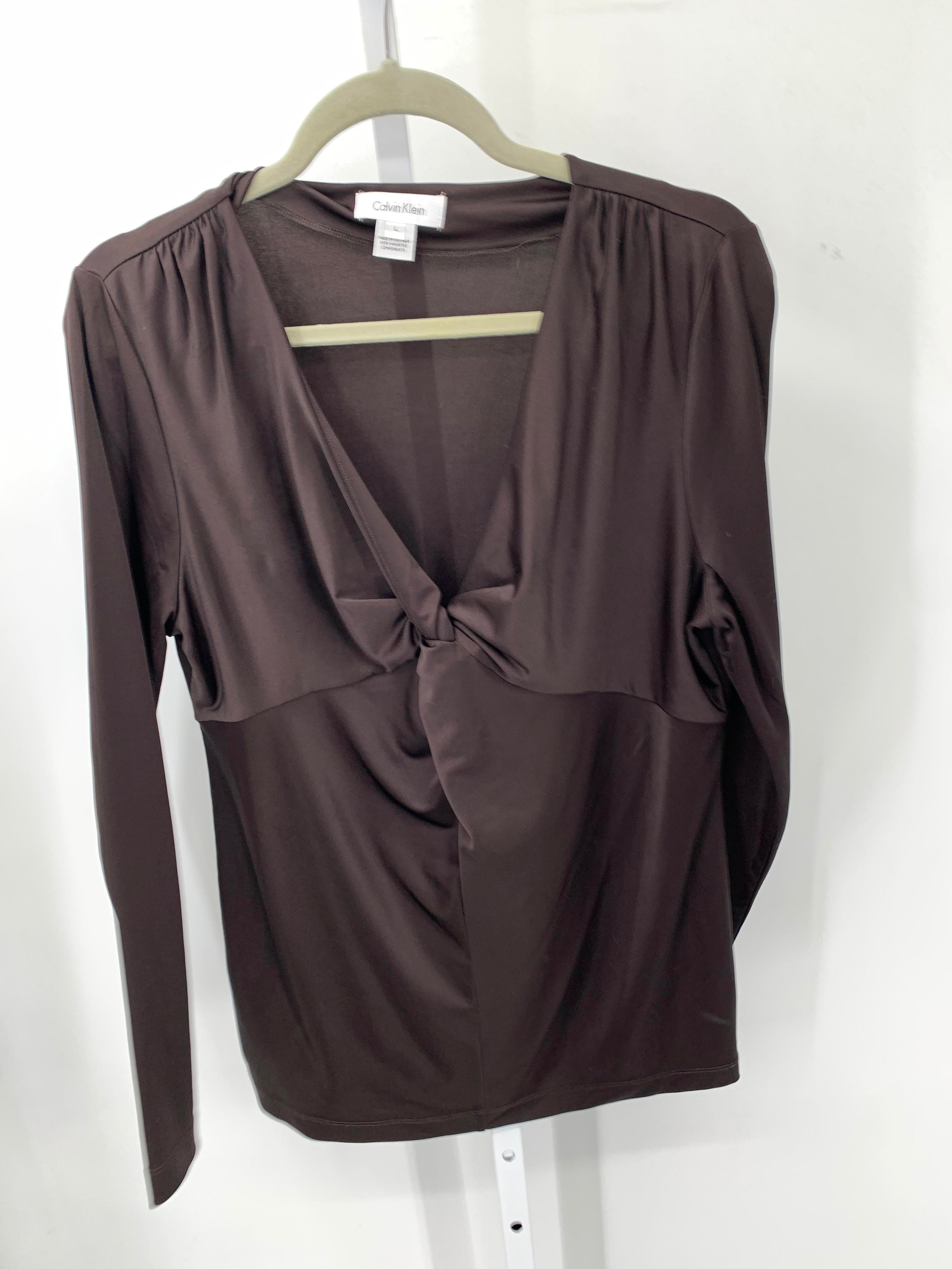 Calvin Klein Size Large Misses Long Sleeve Shirt
