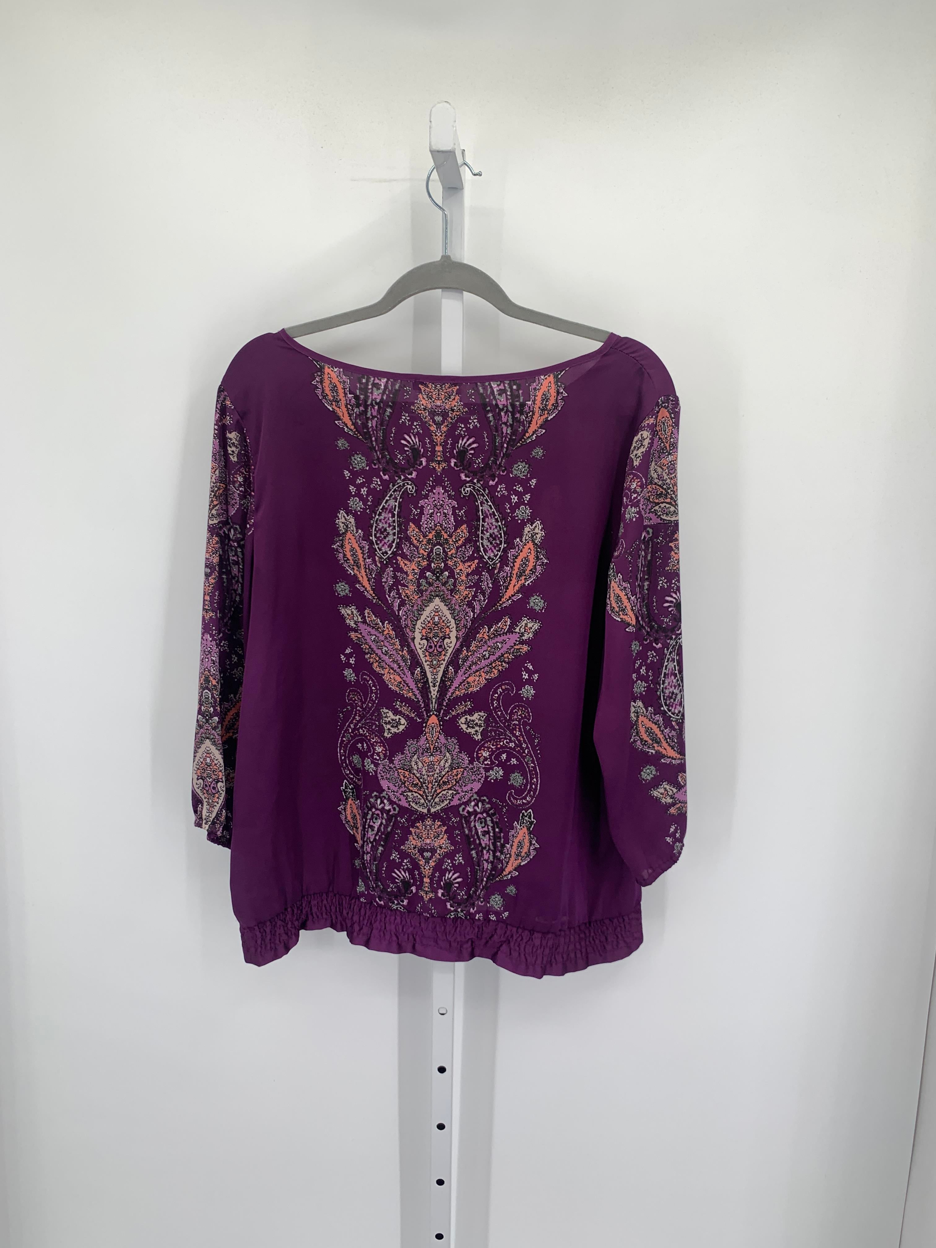 Apt. 9 Size Extra Large Misses 3/4 Sleeve Shirt