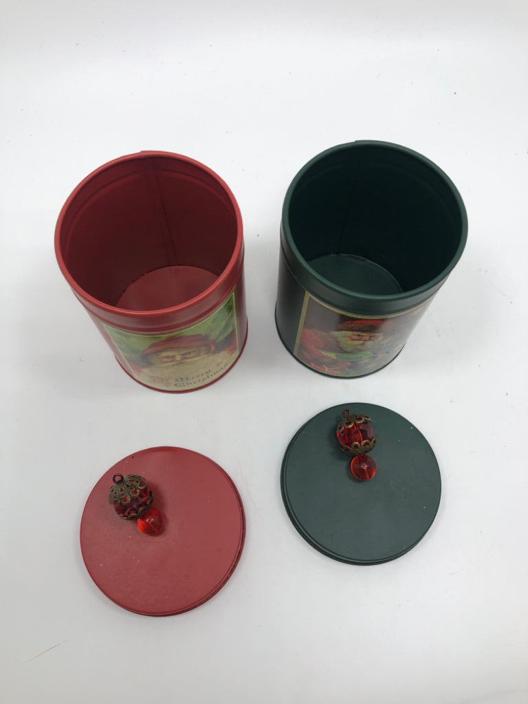 2 CHRISTMAS TINS.