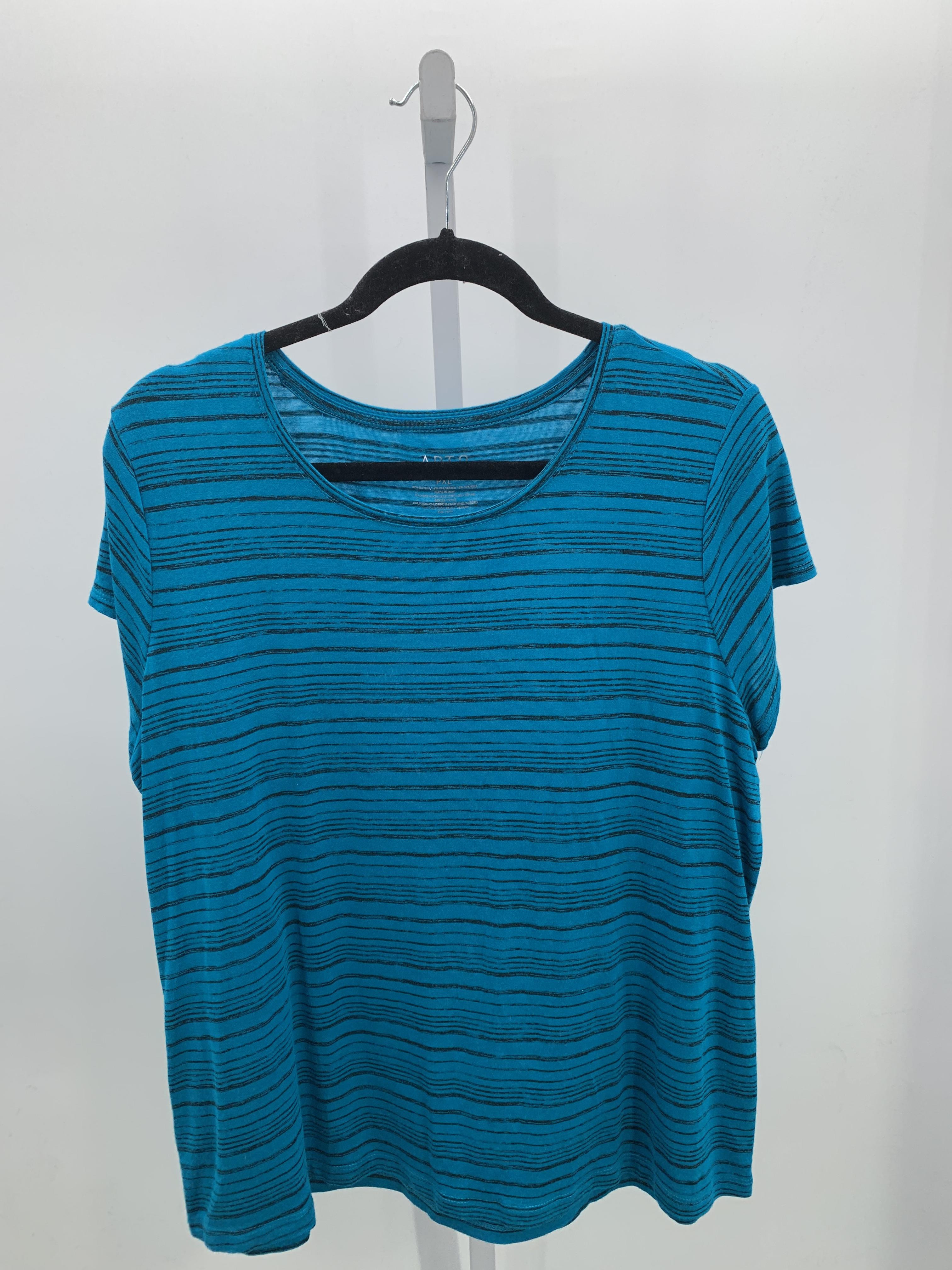 Apricot Size X Large Petite Petite Short Sleeve Shirt