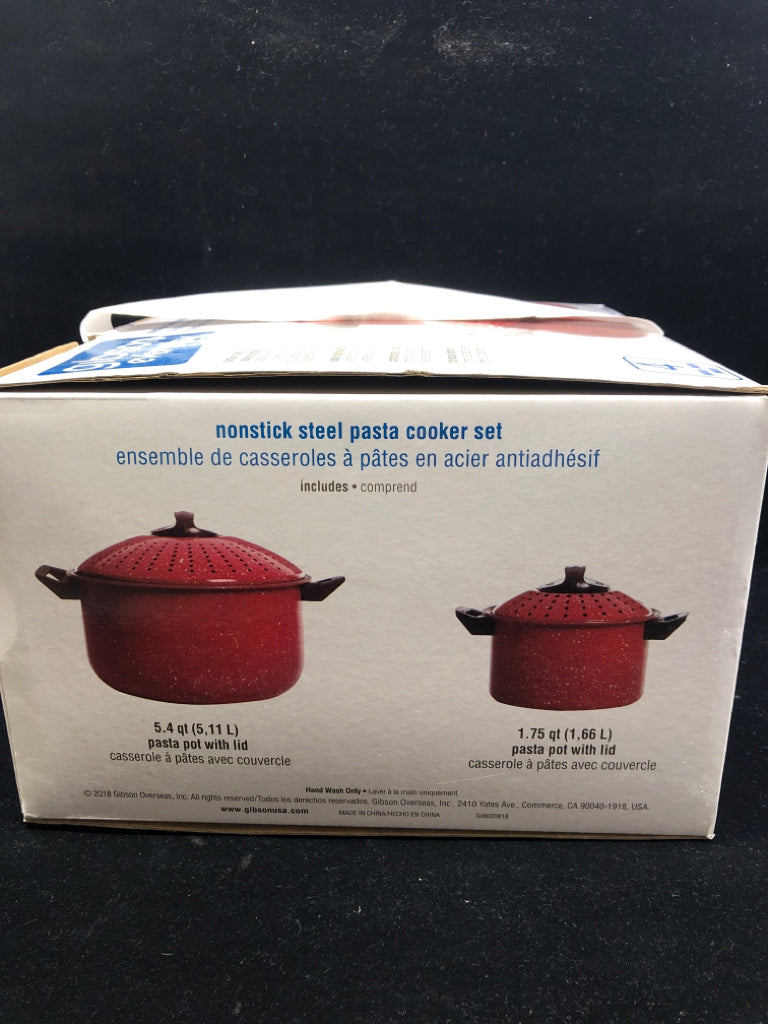 NIB GIBSON PASTA COOKER SET