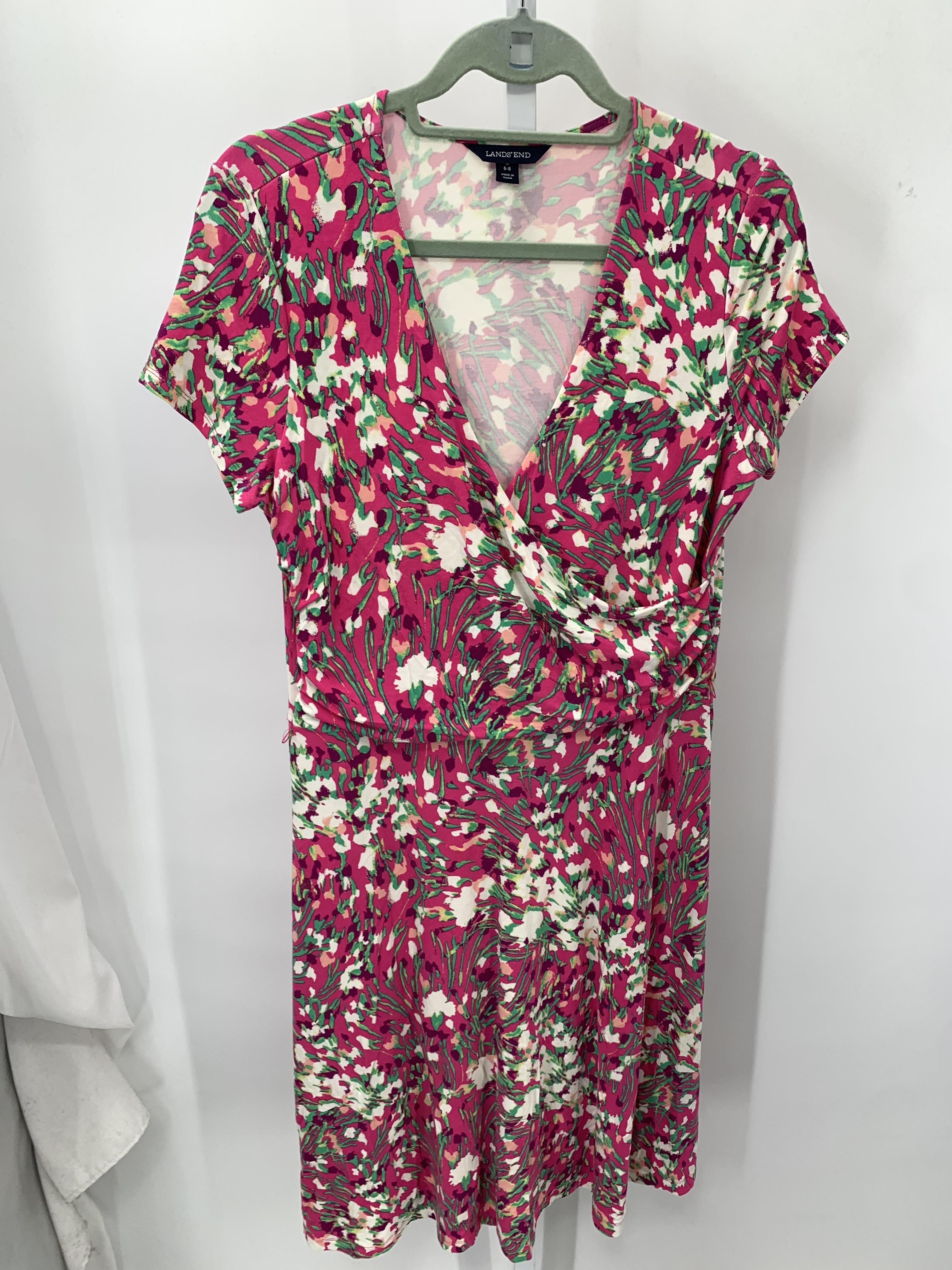 Lands End Size Small Misses Short Sleeve Dress