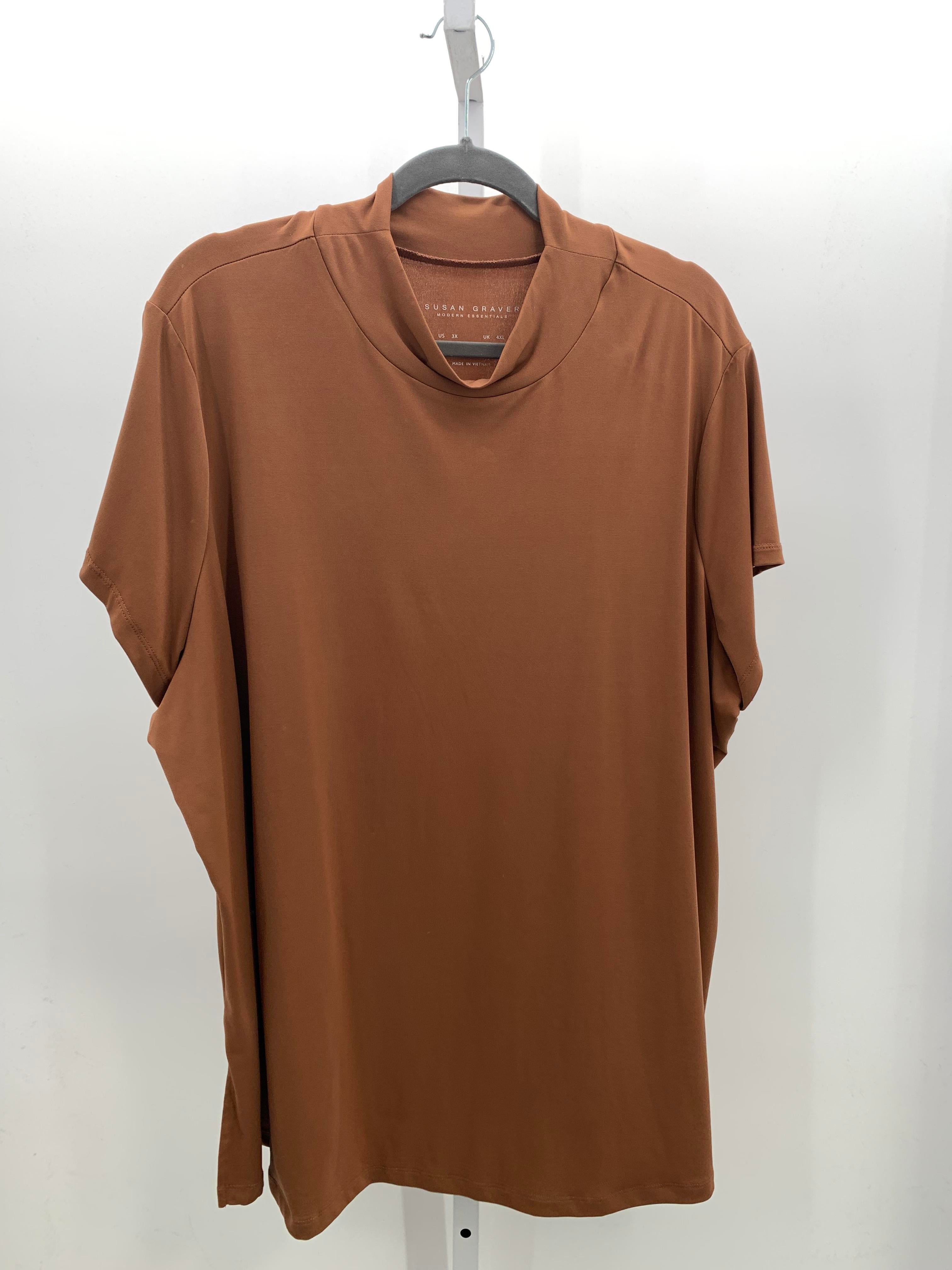Susan Graver Size 3X Womens Short Sleeve Shirt