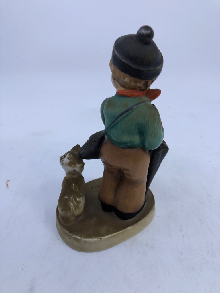 VTG "BACK TO SCHOOL" BOY WITH DOG.