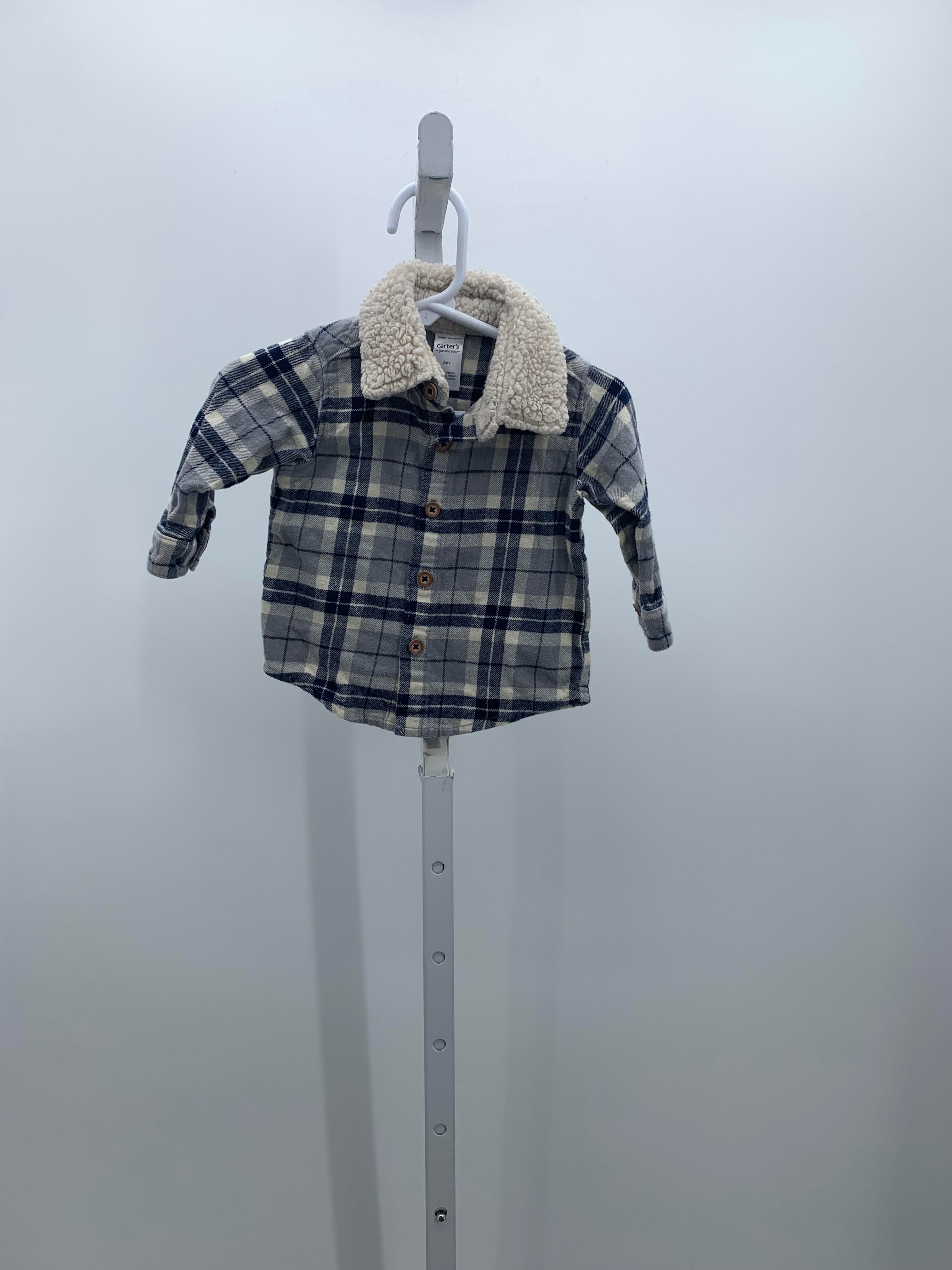 GREY/ NAVY FLANNEL BUTTON DOWN