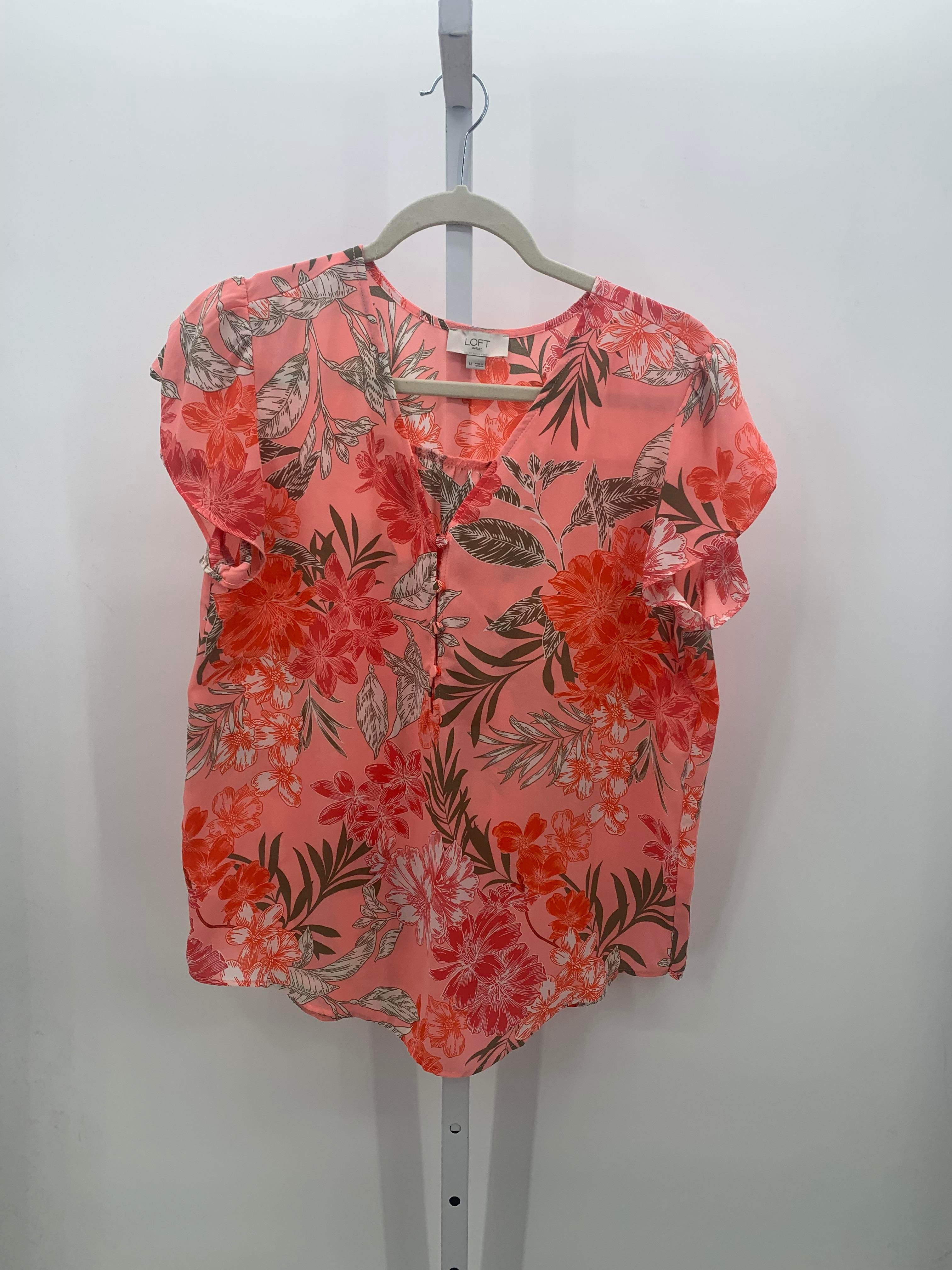 Loft Size Medium Misses Short Sleeve Shirt