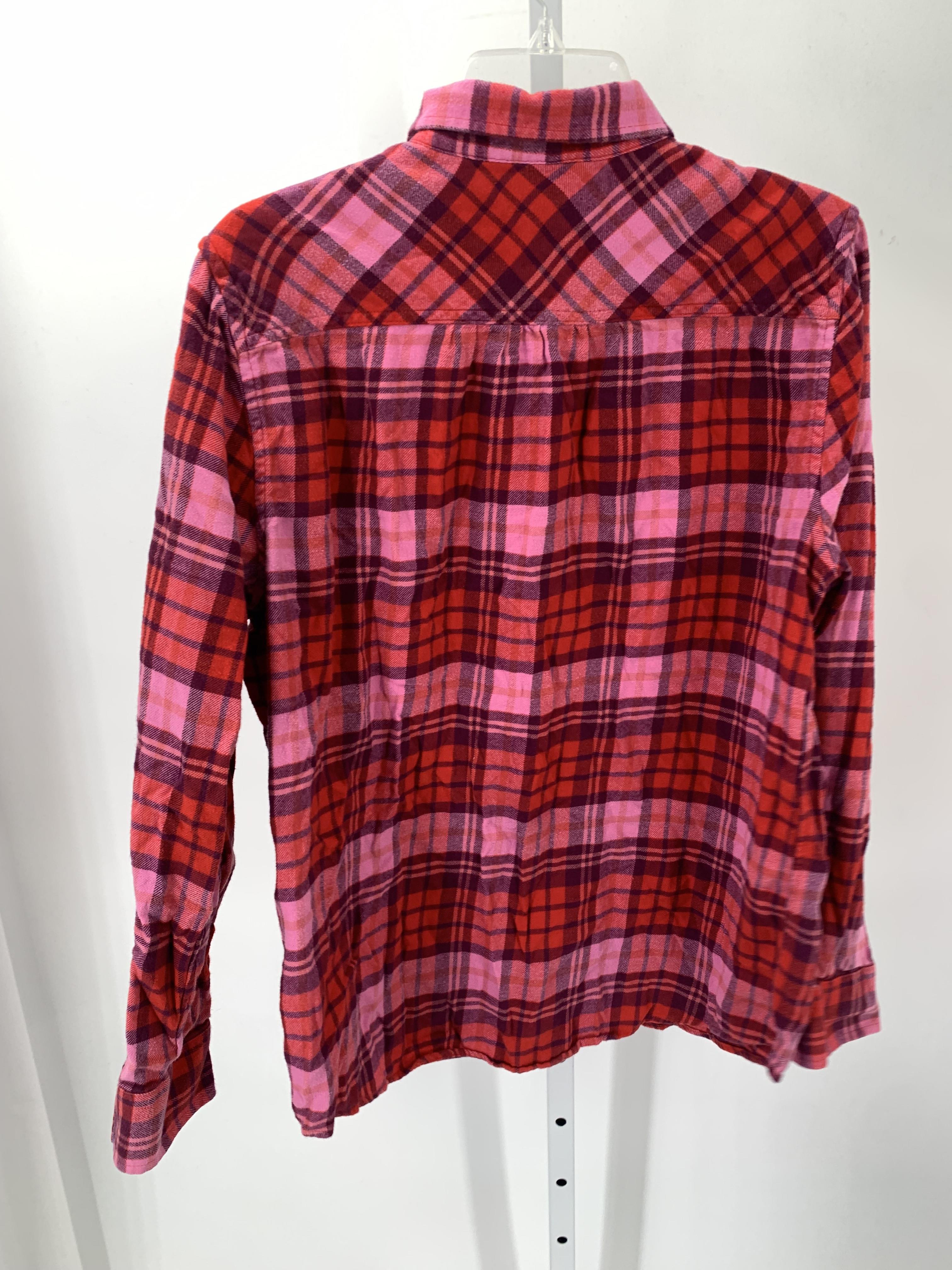 Lands End Size Large Misses Long Sleeve Shirt