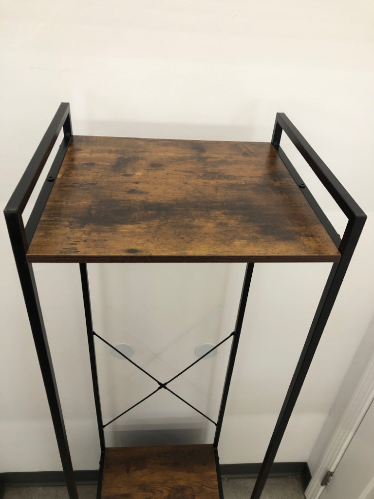 FAUX WOOD STANDING LIGHT WEIGHT CLOSET W/ 2 DRAWERS.