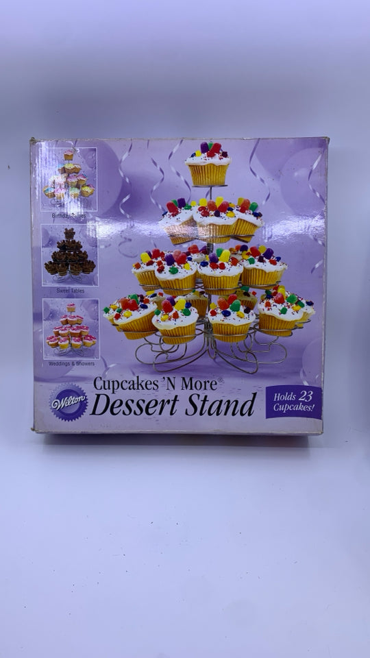 NIB WILTON DESSERT STAND.
