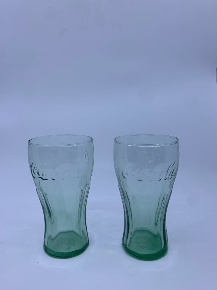 2 COCA COLA GLASSES.