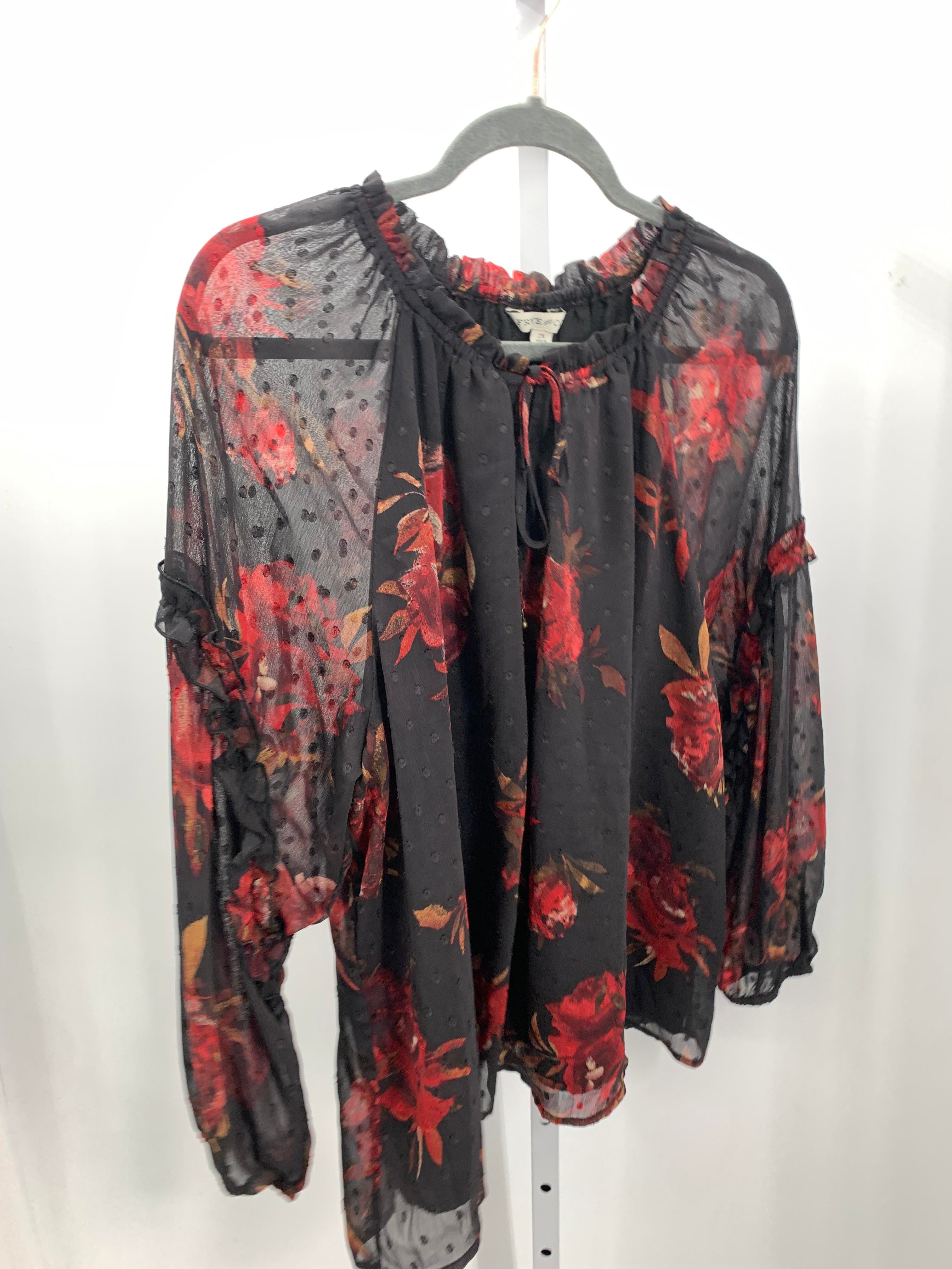 Size 2X Womens Long Sleeve Shirt