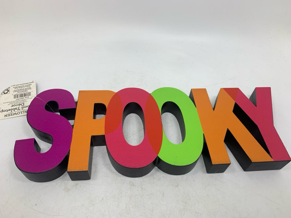 SPOOKY COLORFUL SIGN.