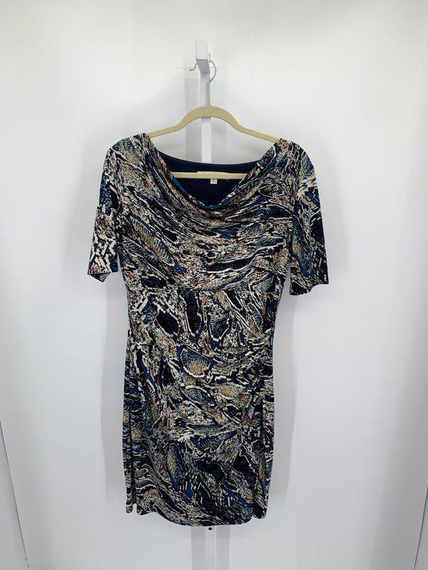 Evan-Picone Size 14 Petite Petite Short Sleeve Dress