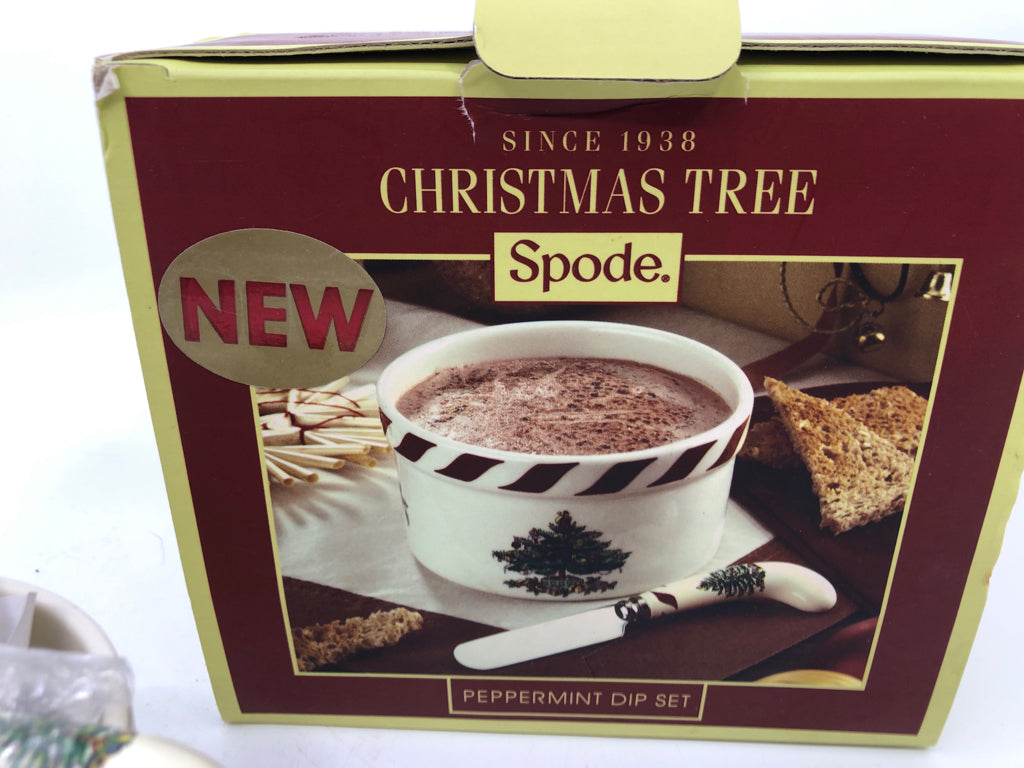 NIP SPODE PEPPERMINT DIP SET.