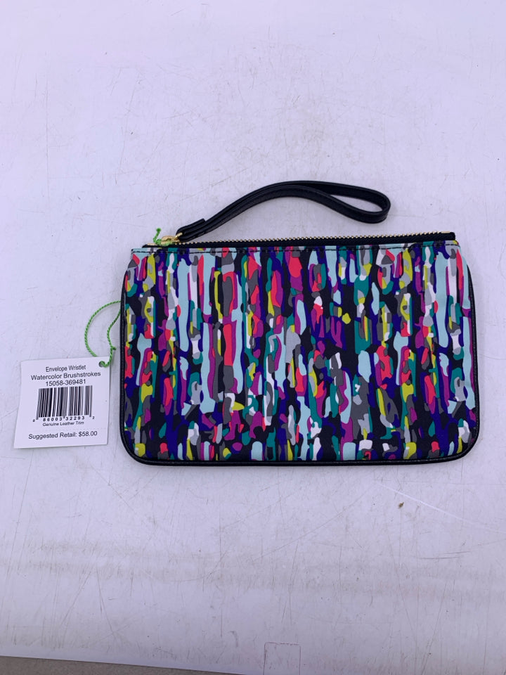 Vera Bradley Envelope Wristlet in Watercolor Brushstrokes- New With Tags