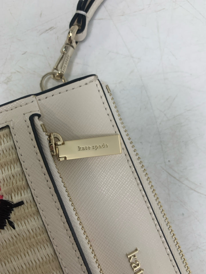 Kate Spade Woven Ella Dottie LadyBug Wristlet