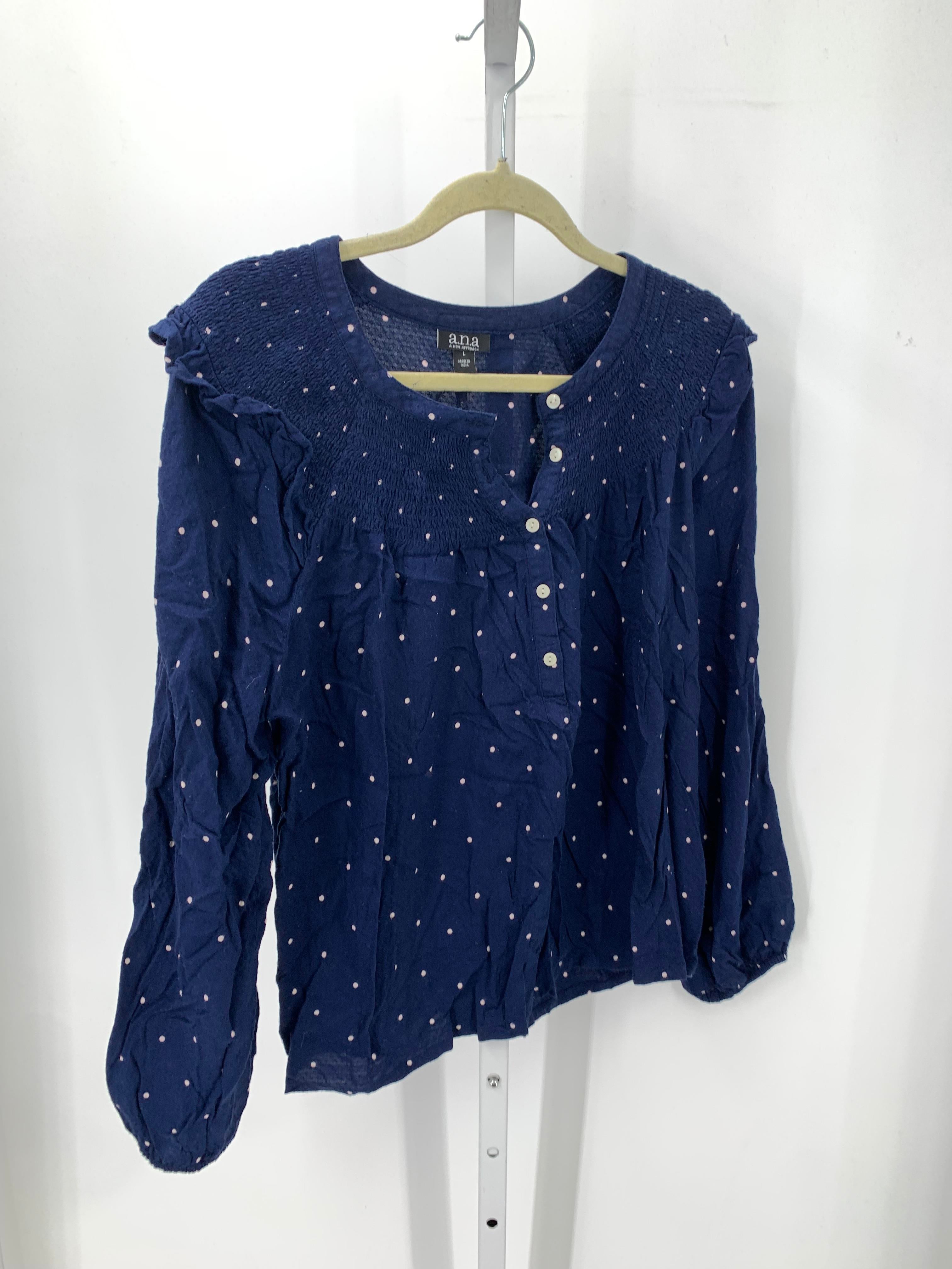 A.N.A. Size Large Misses Long Sleeve Shirt