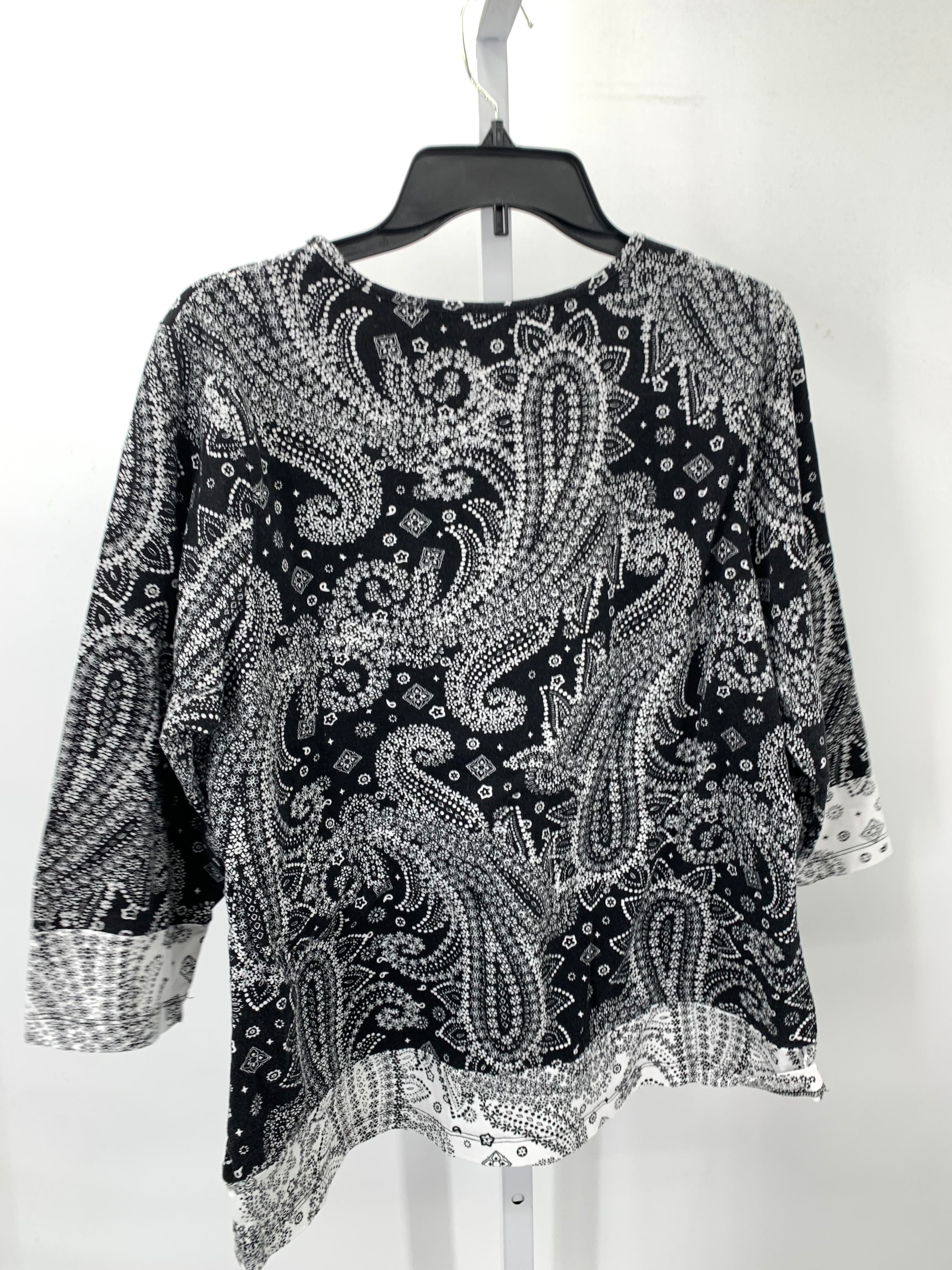 d & co. Size Large Misses 3/4 Sleeve Shirt