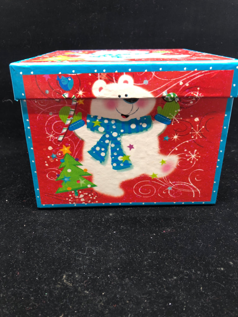 RED POLAR BEAR GIFT BOX.