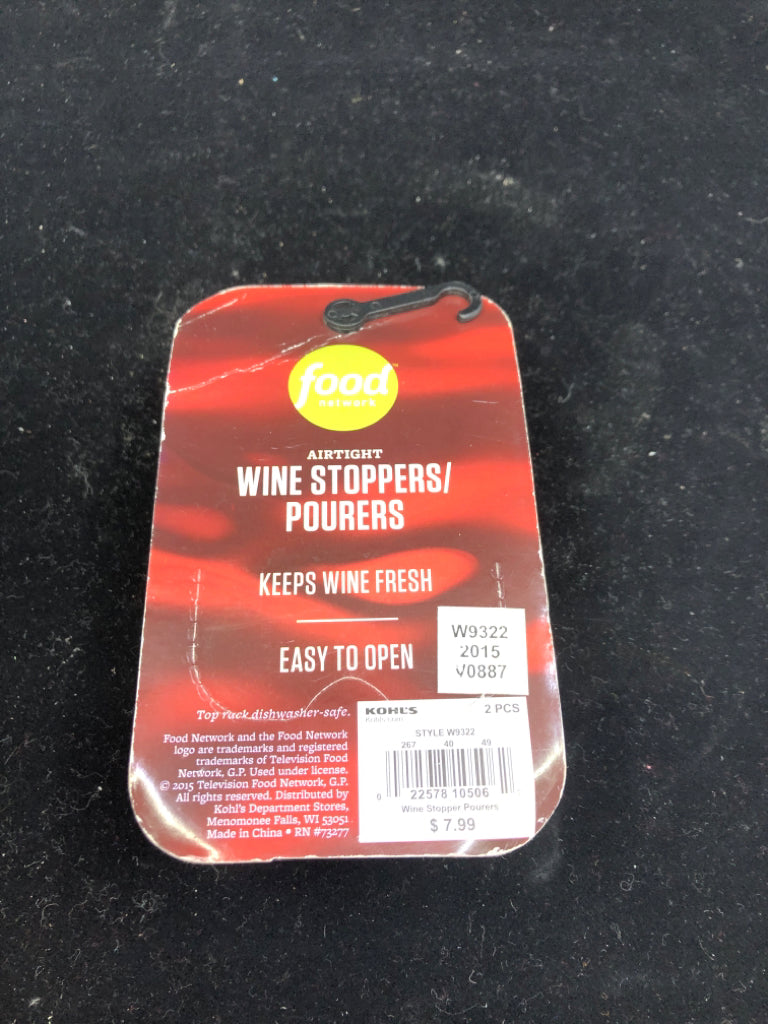 NIB FOOD NETWORK WINE STOPPERS.