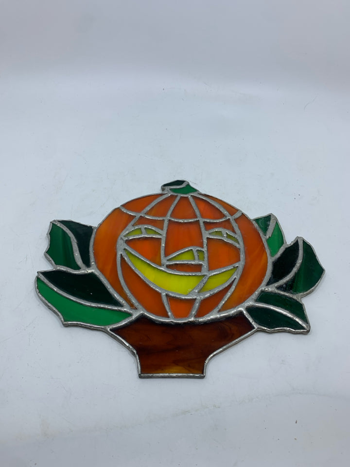 STAINED GLASS PUMPKIN.