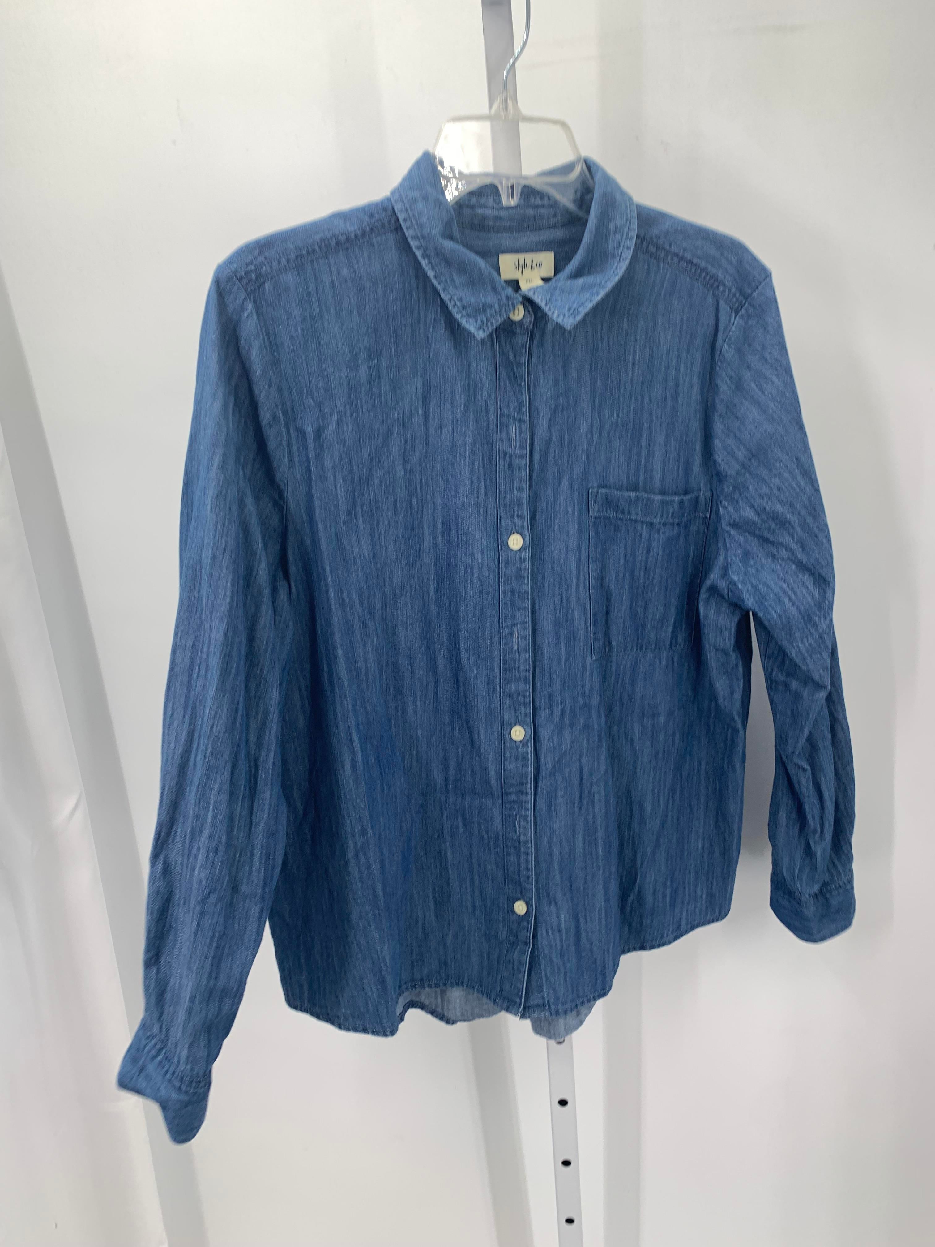 Style & Co. Size X Large Petite Petite Long Sleeve Shirt