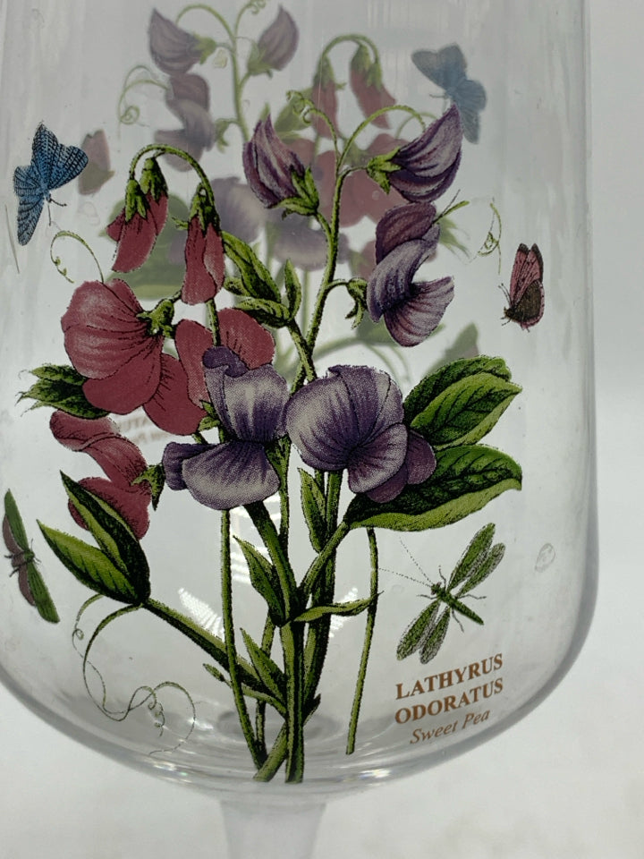 4 PORTMEIRION WINE GLASSES.