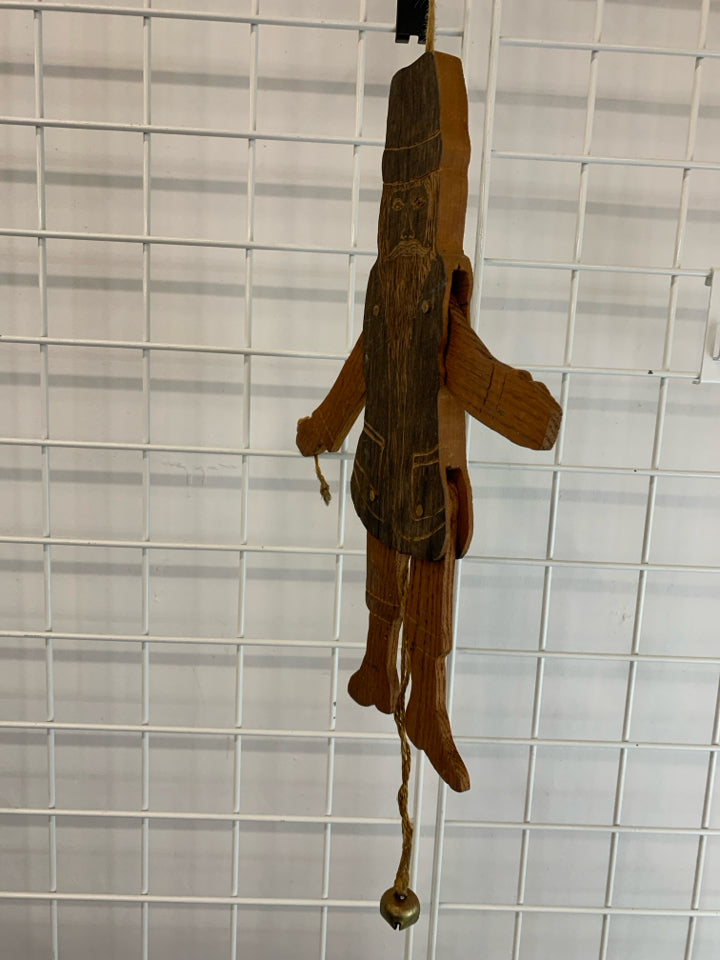 VTG JUMPING JACK WOOD SANTA.