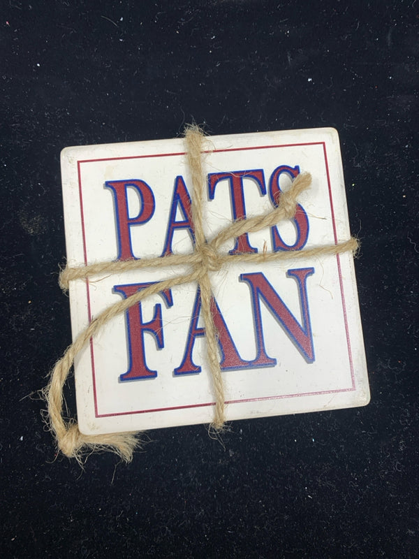 2 PATS FAN COASTERS.