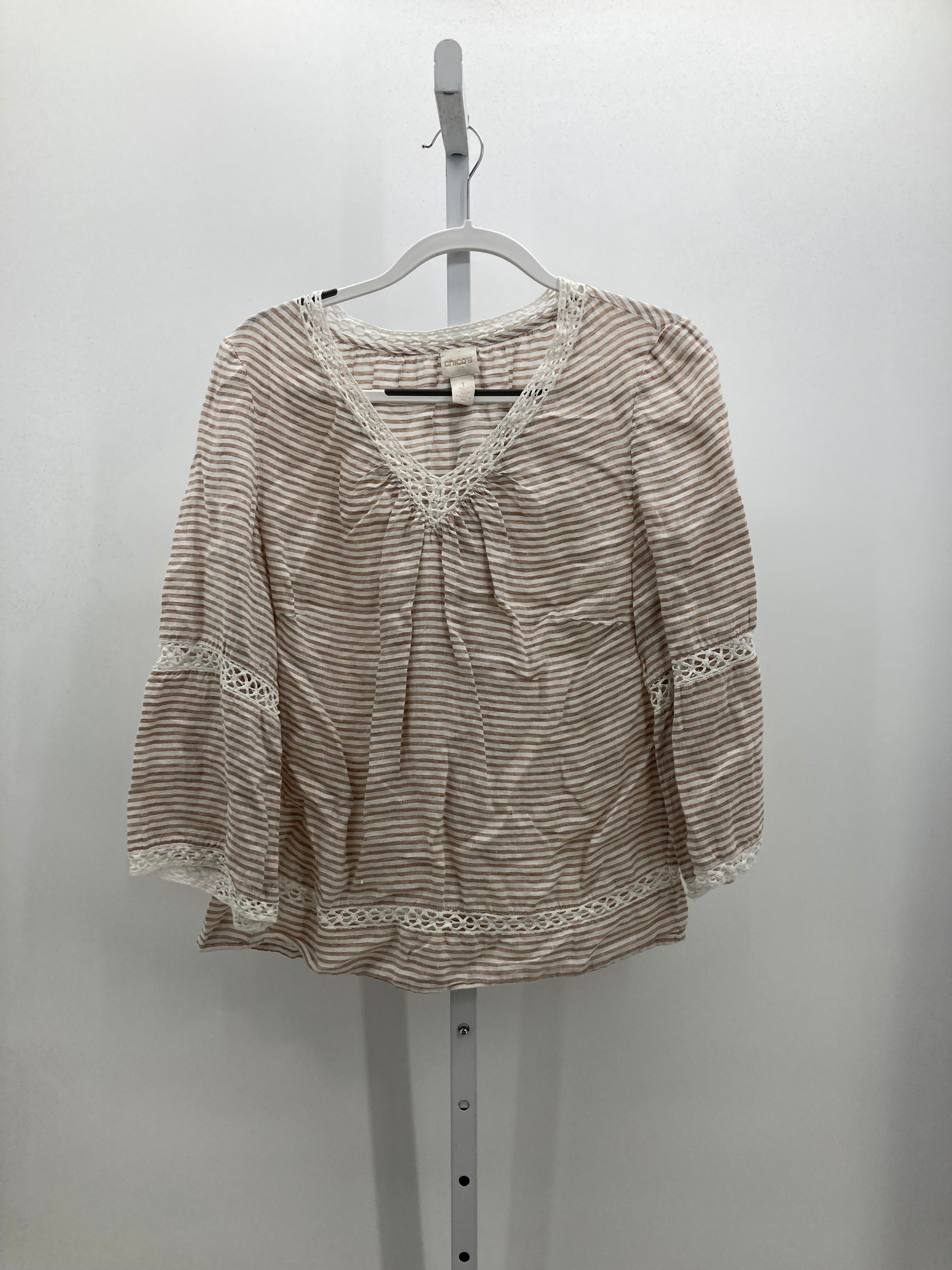 Chico's Size Small Misses Long Sleeve Shirt