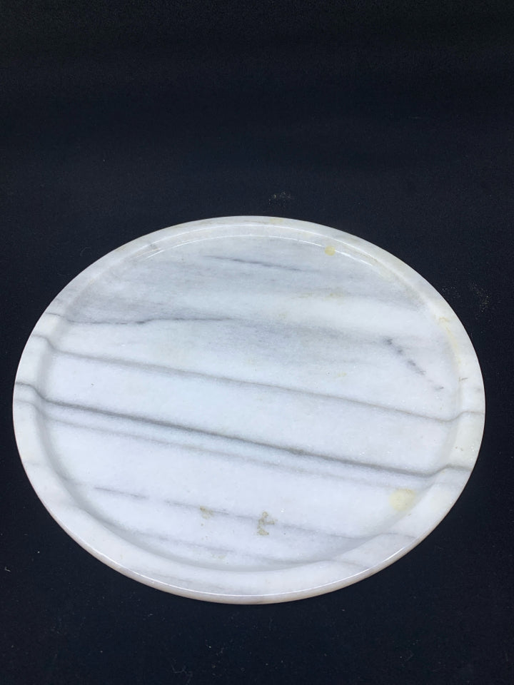 ROUND MARBLE SERVING TRAY.