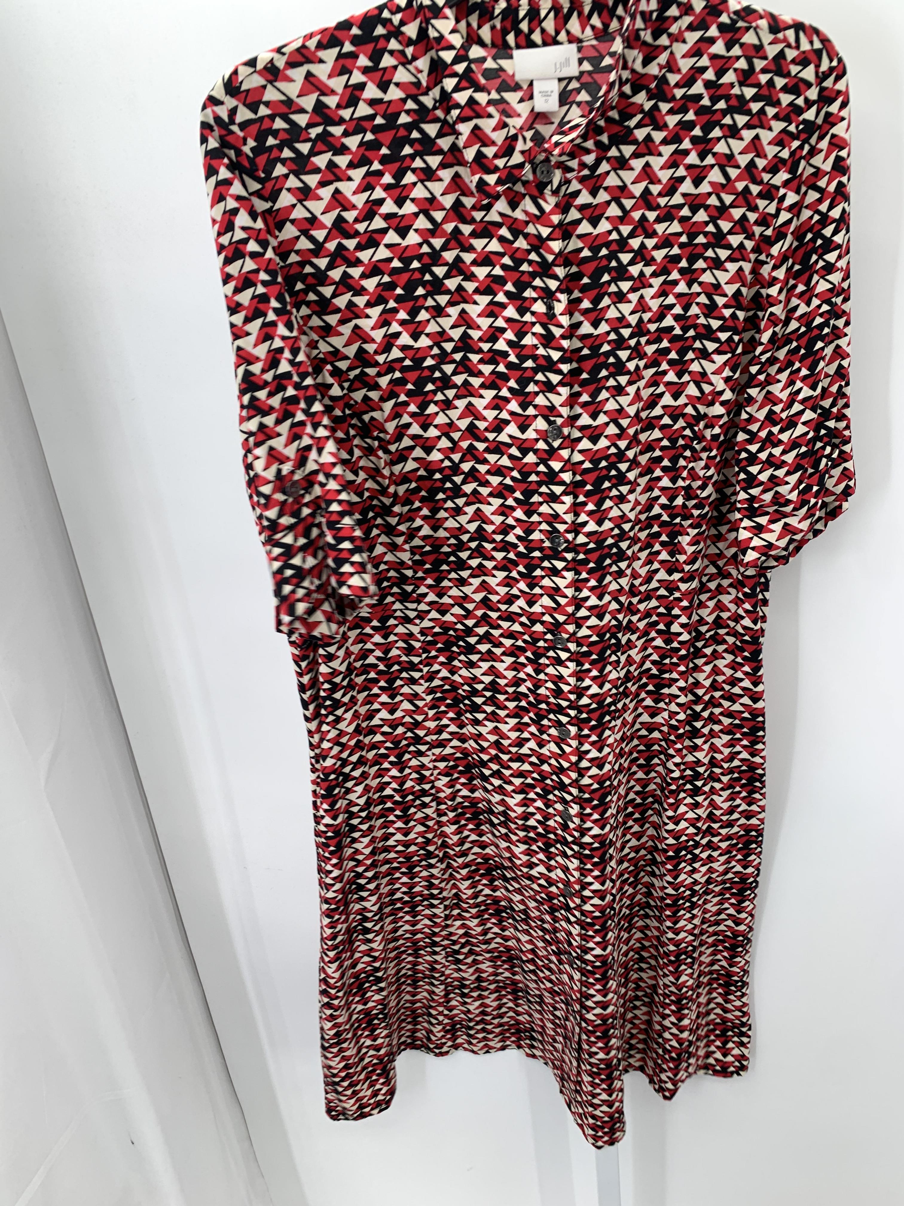 J-Jill Size 12 Misses Short Sleeve Dress