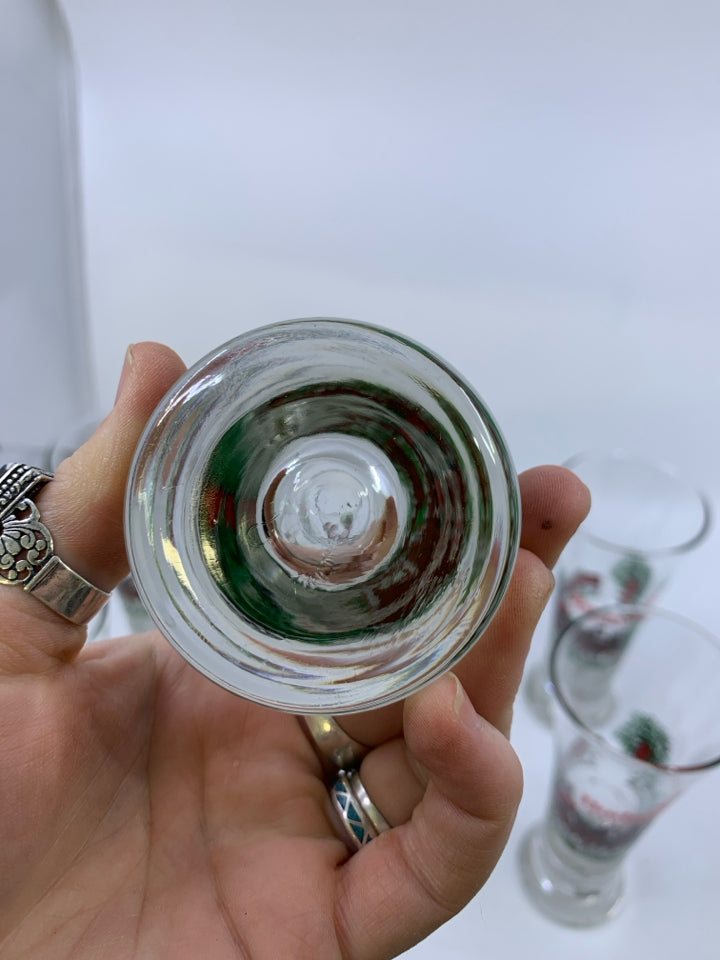 VTG 6 BUDWEISER CLYDESDALES PILSNER GLASSES.