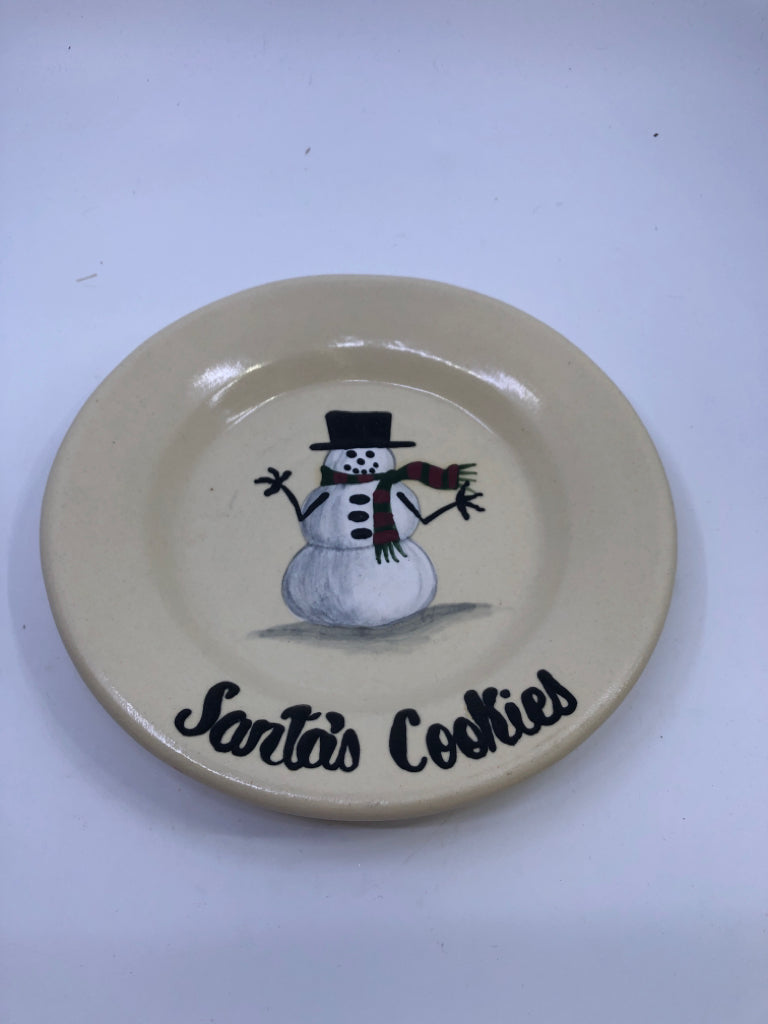 HEAVY CREAM SNOWMAN SANTAS COOKIES.
