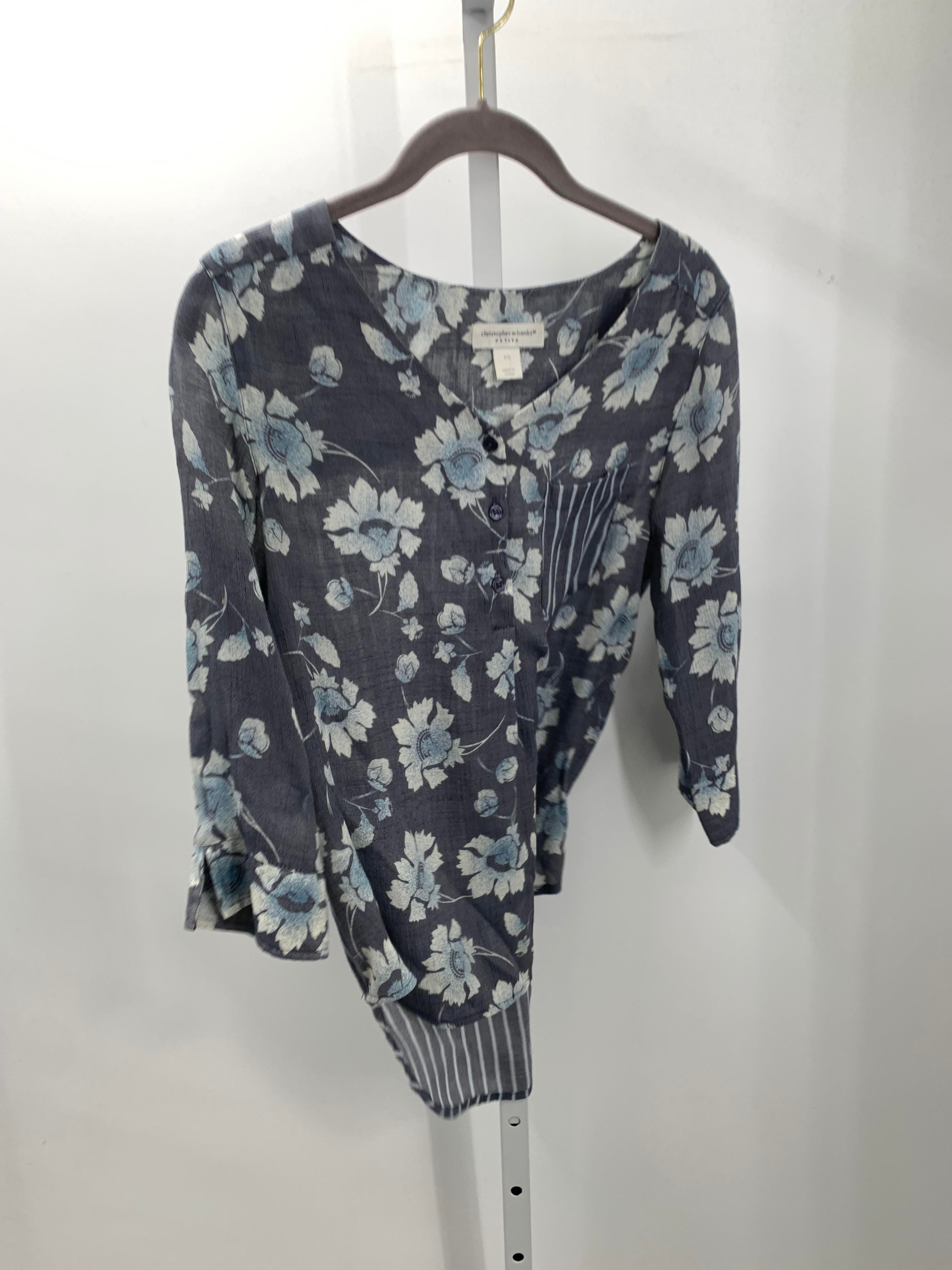 Christopher & Banks Size Small Petite Petite 3/4 Sleeve Shirt