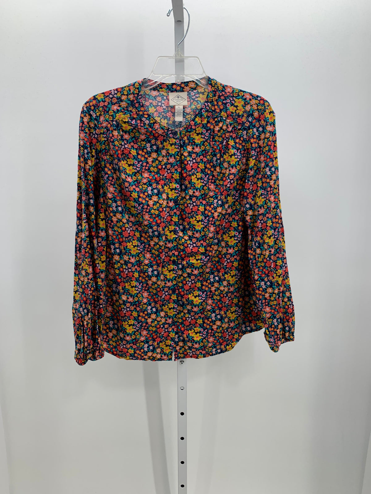 St. Johns Bay Size Large Petite Petite Long Sleeve Shirt