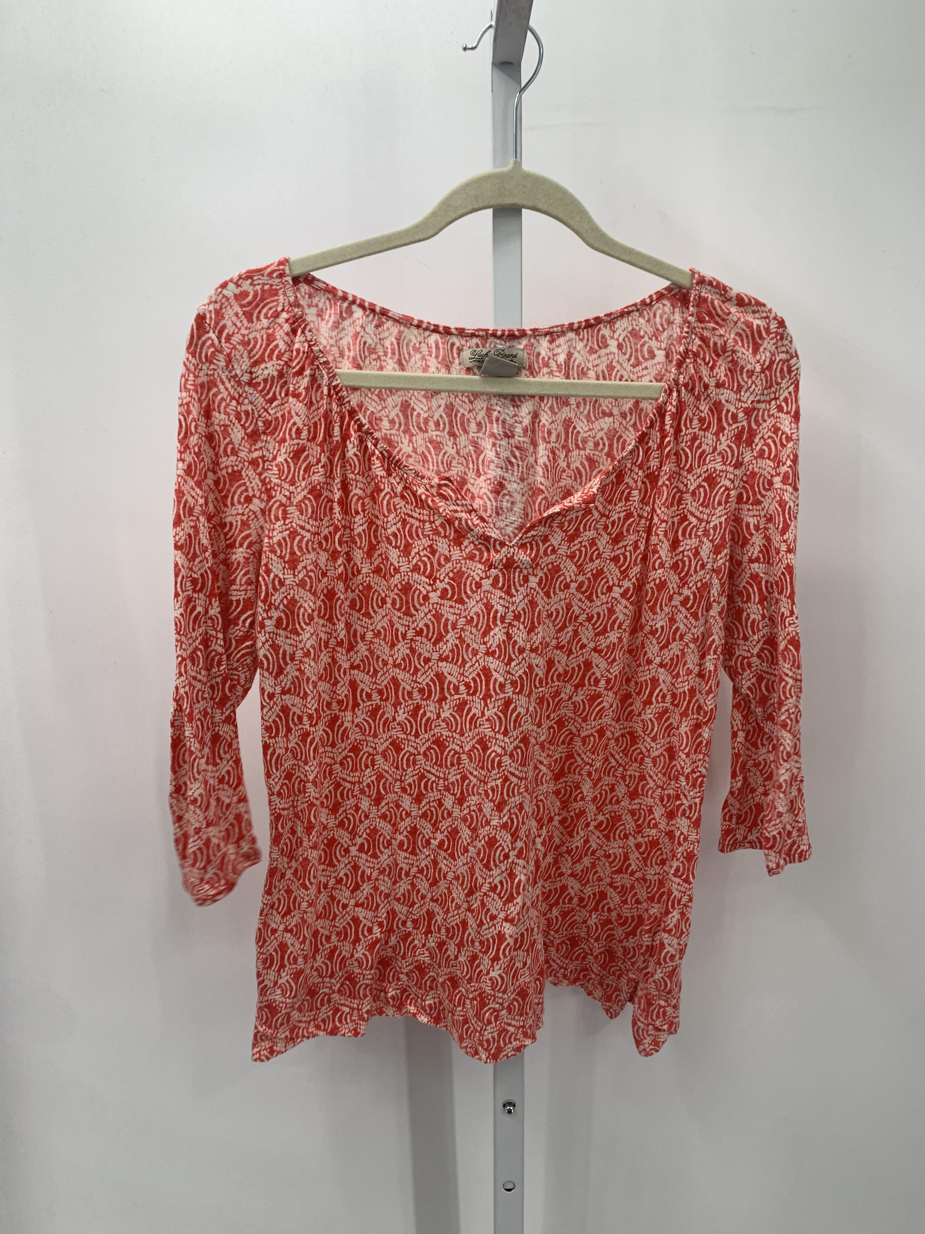 Lucky Brand Size Large Misses 3/4 Sleeve Shirt