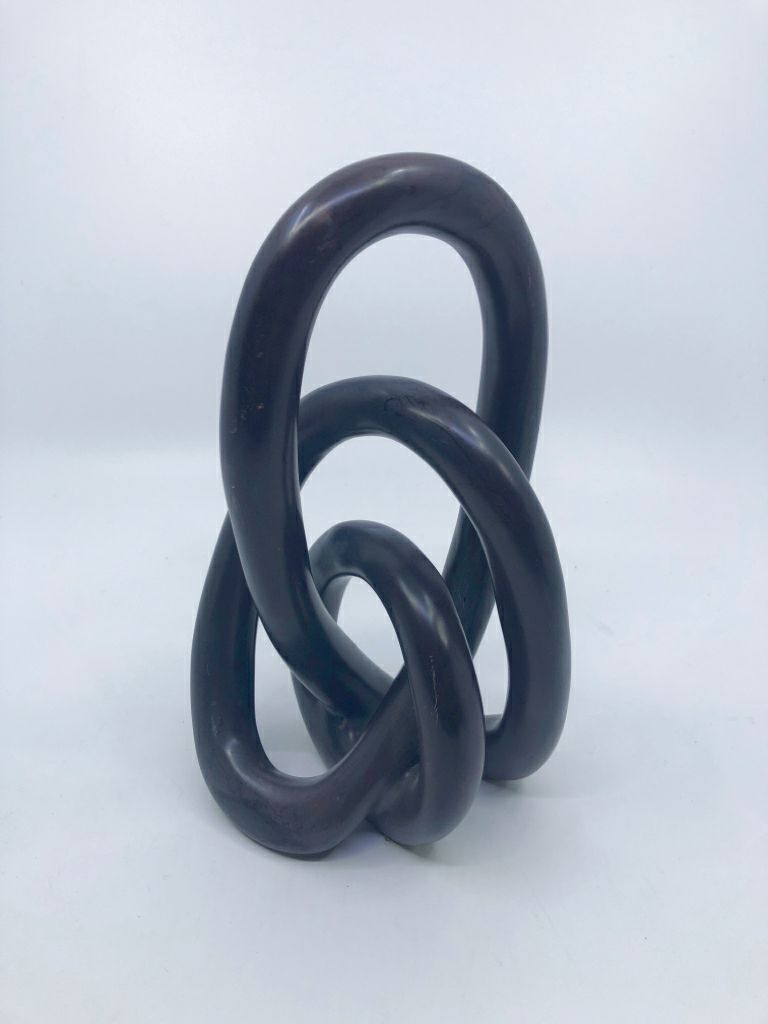 HEAVY FREE FORM DARK PURPLE LOOP KNOT.