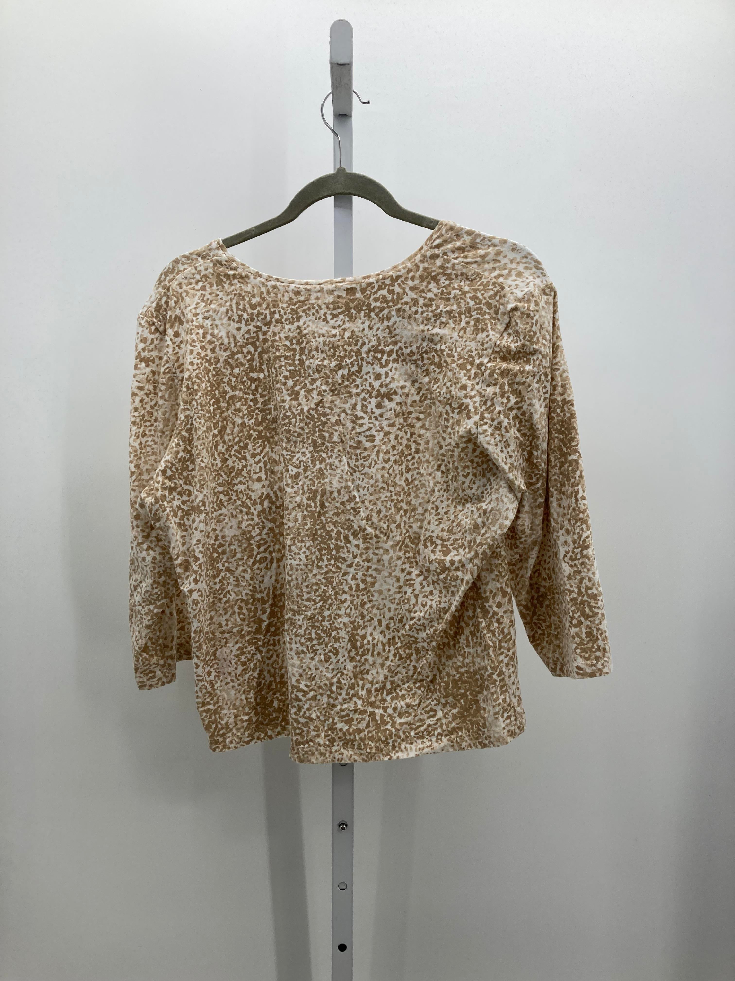 Size X Large Petite Petite 3/4 Sleeve Shirt