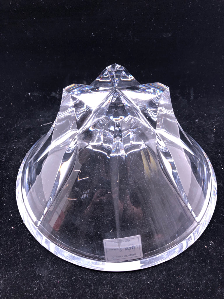 LENOX OVATION FOOTED CRYSTAL BOWL.