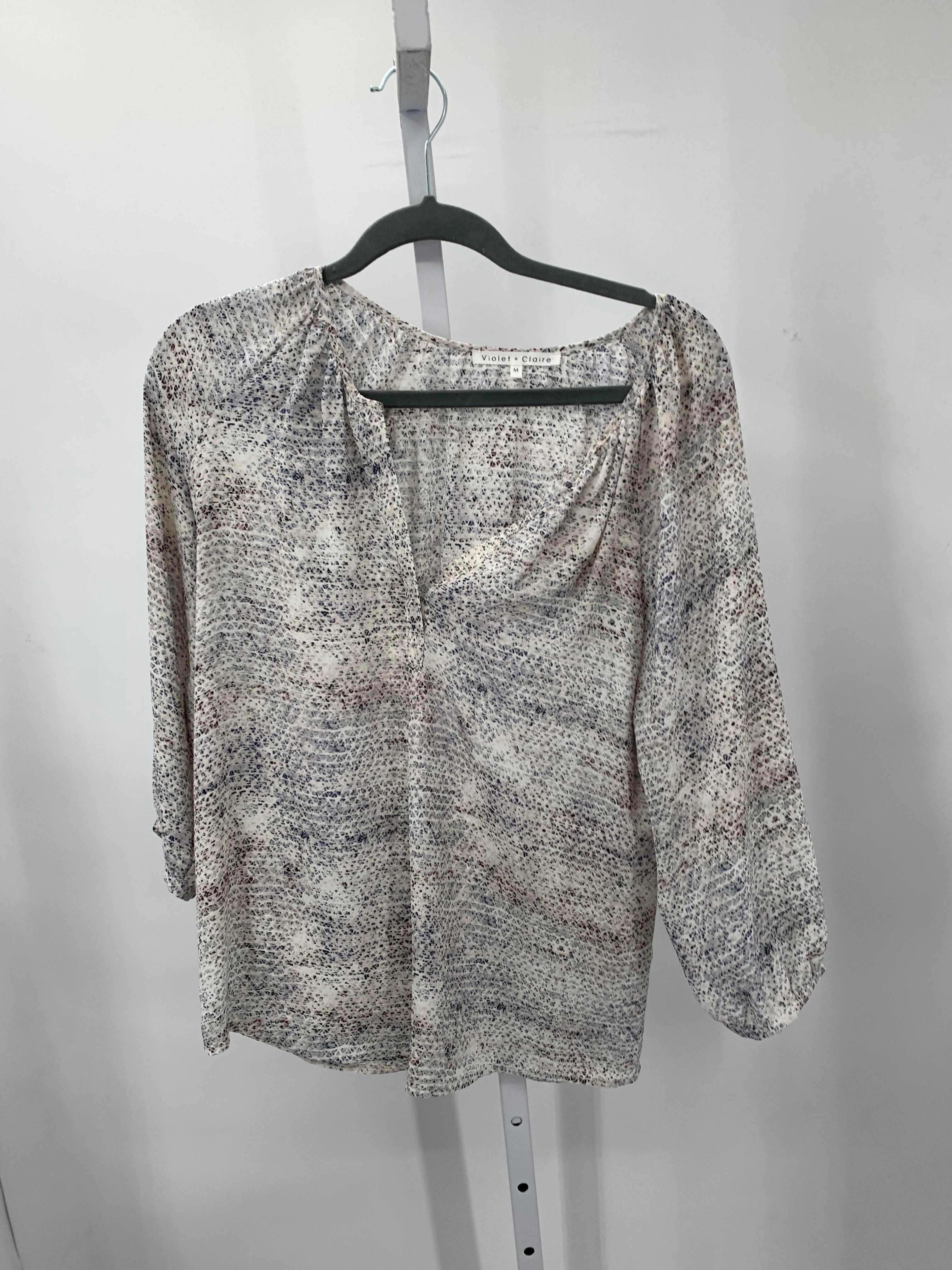 Violet & Claire Size Medium Misses 3/4 Sleeve Shirt