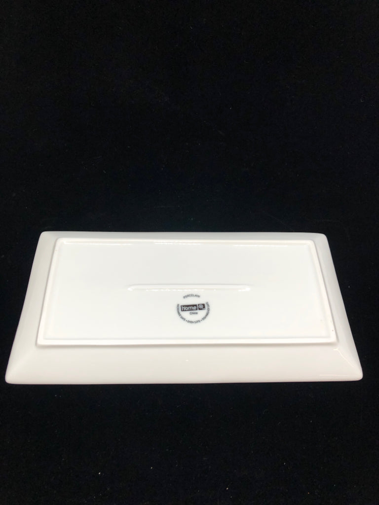 WHITE PORCELAIN SERVING TRAY.