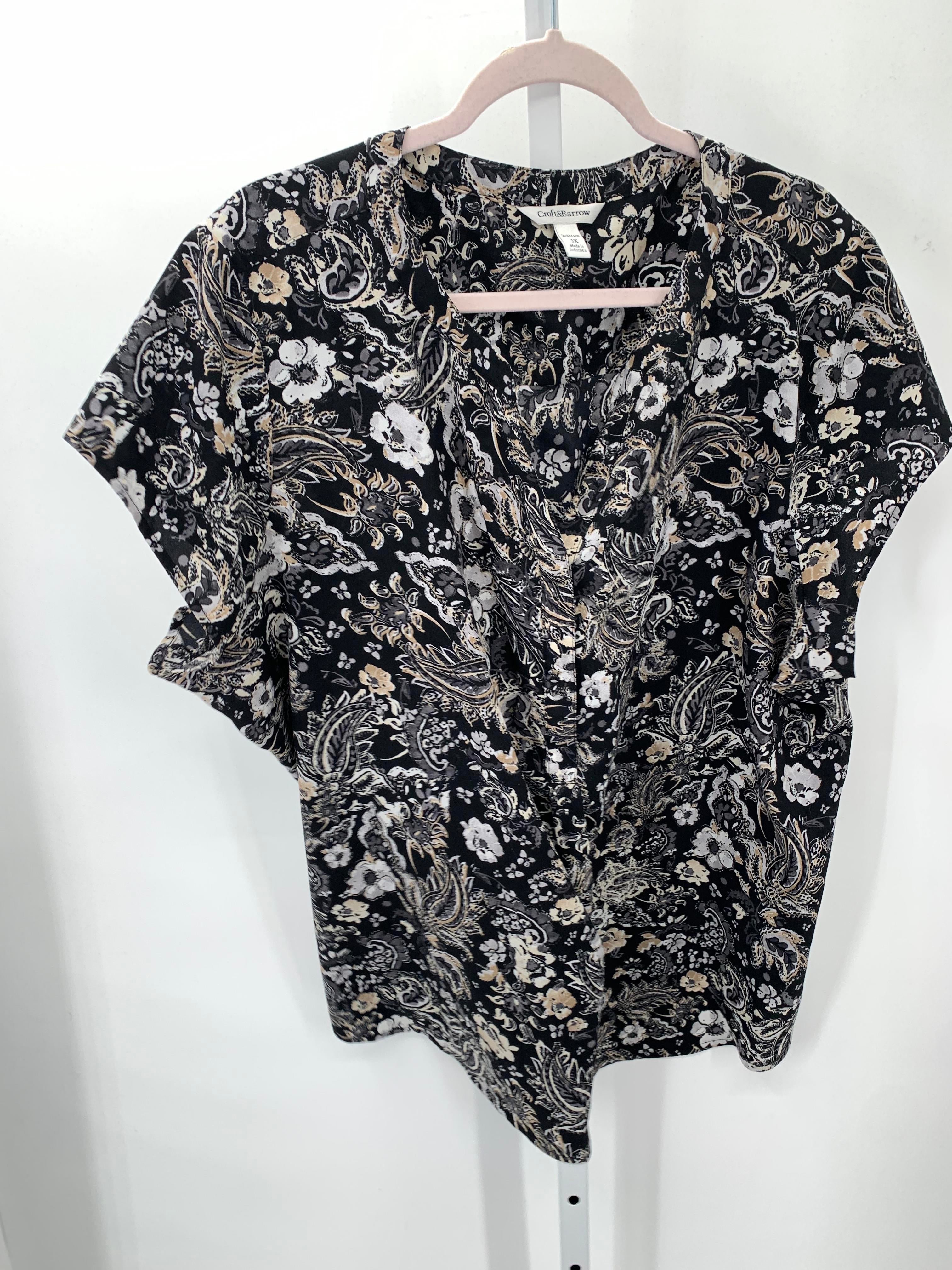 Croft & Barrow Size 3X Womens Short Sleeve Shirt