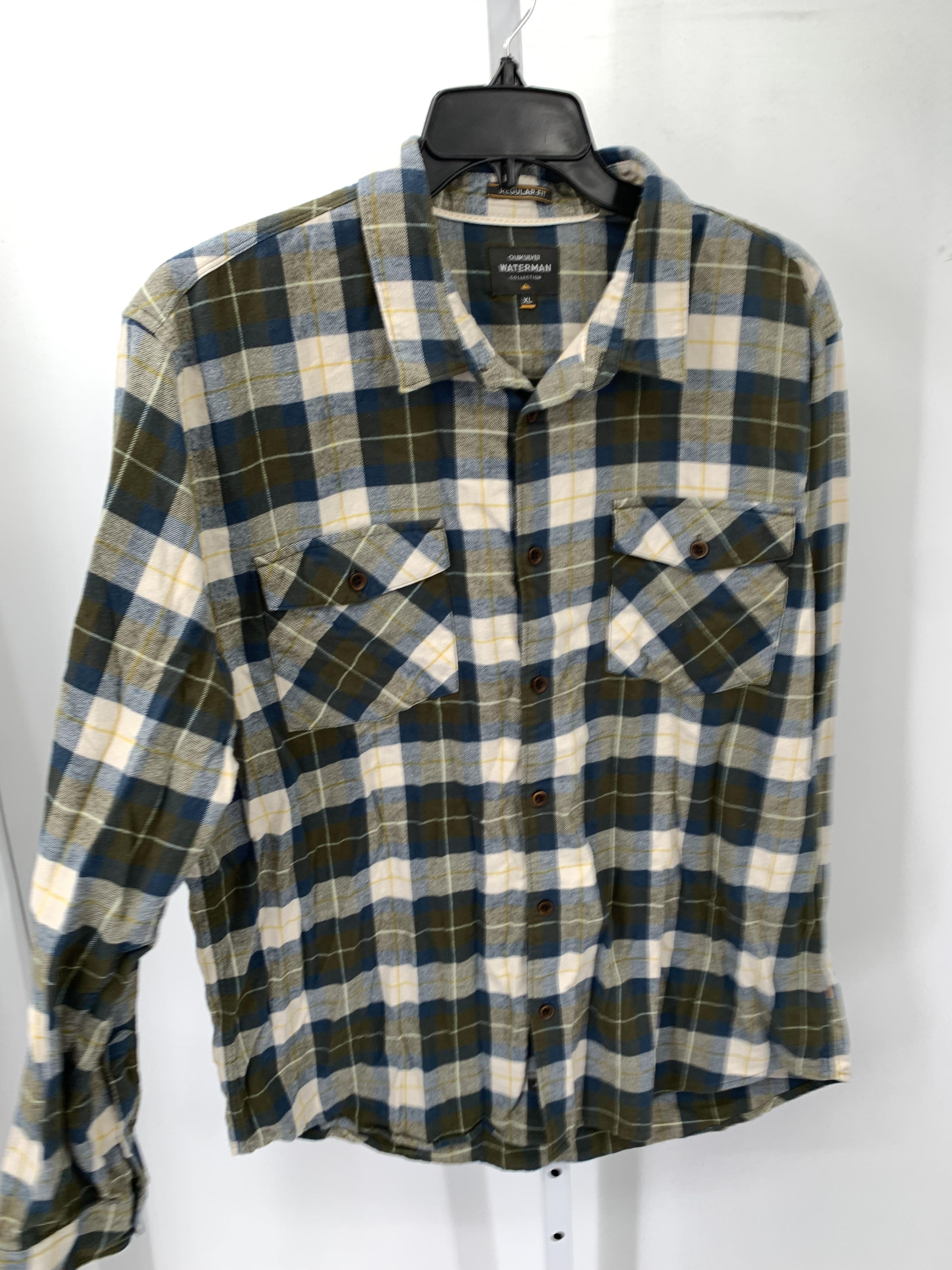 BLUE PLAID BTN DOWN